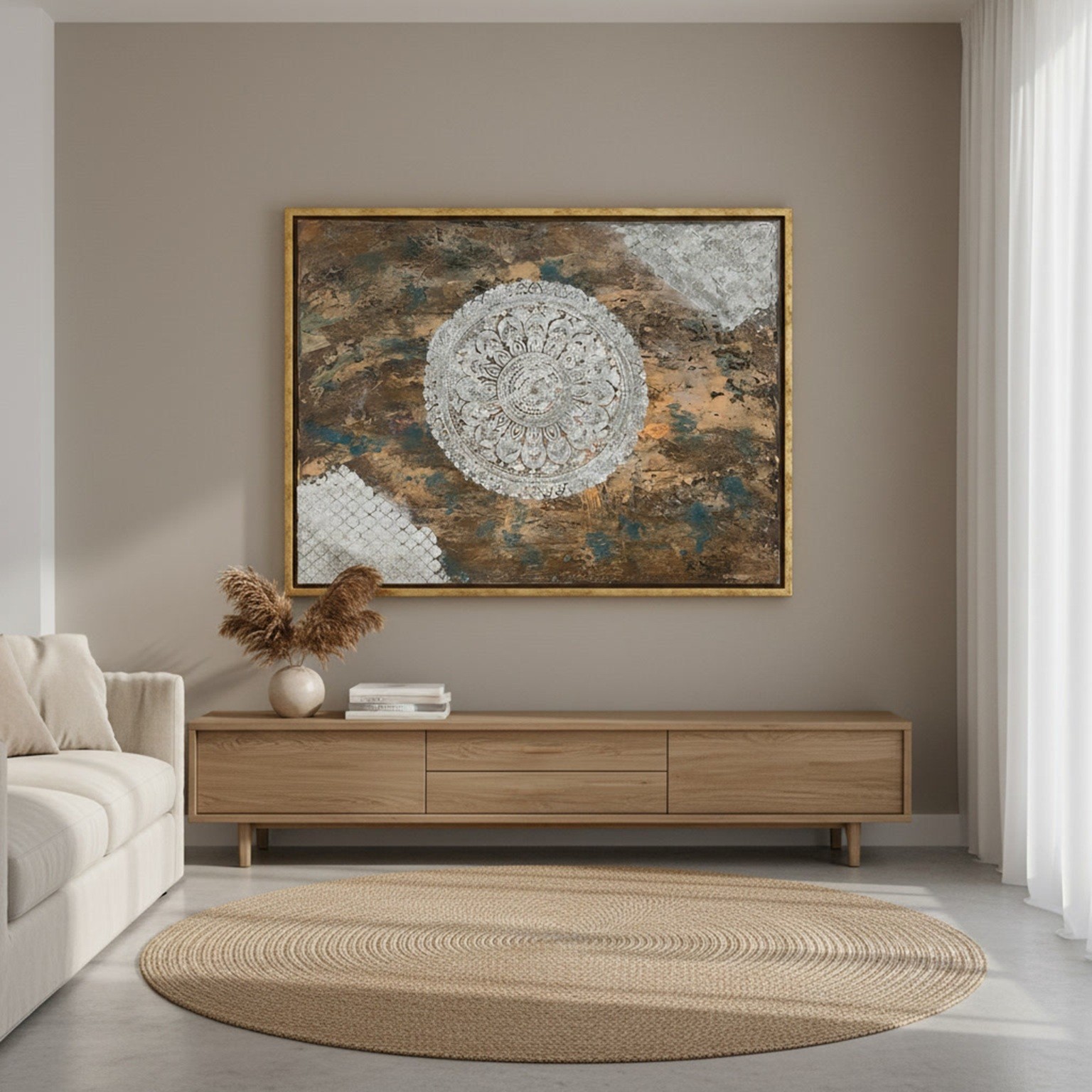 Patina modern painted canvas - photo 2