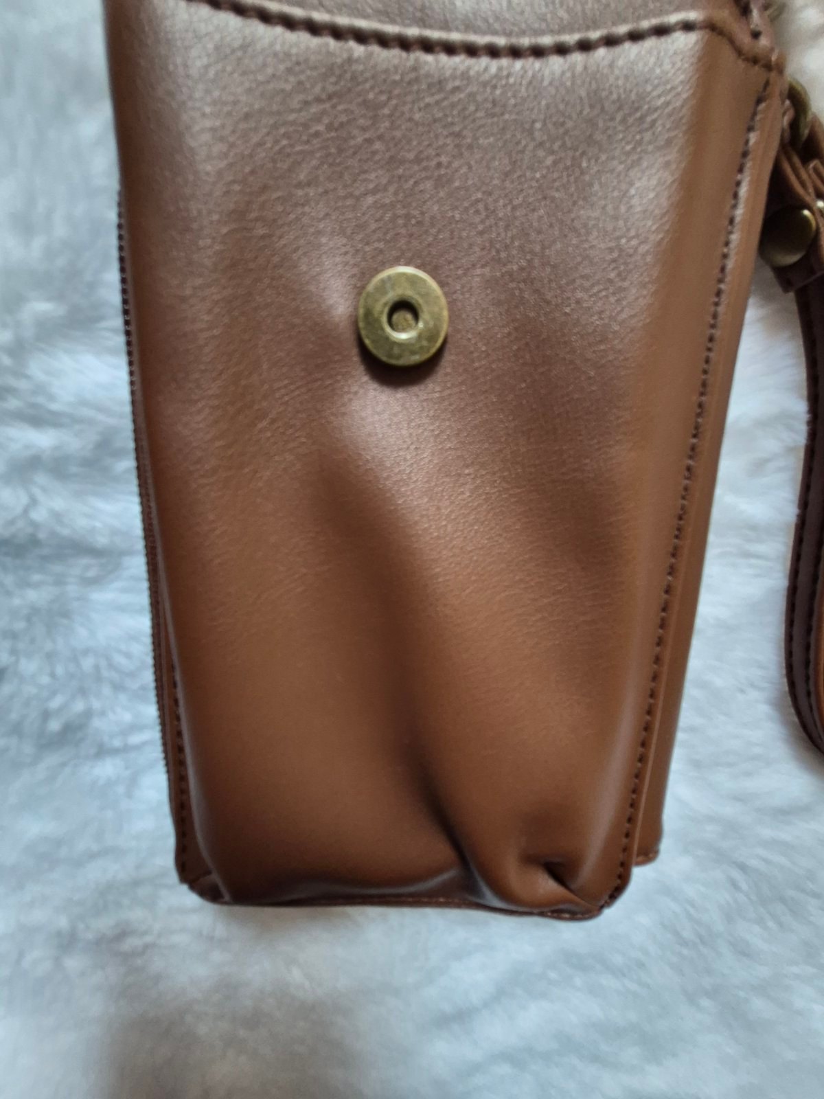 Denver Hayes Brown Faux Leather Crossbody Wallet Bag - photo 3