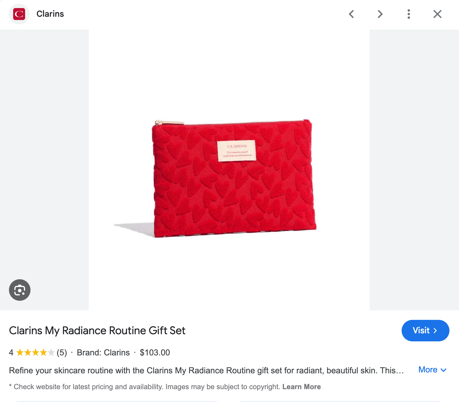 Brand New Clarins Skincare Set ($47 value) + FREE Makeup bag - photo 2