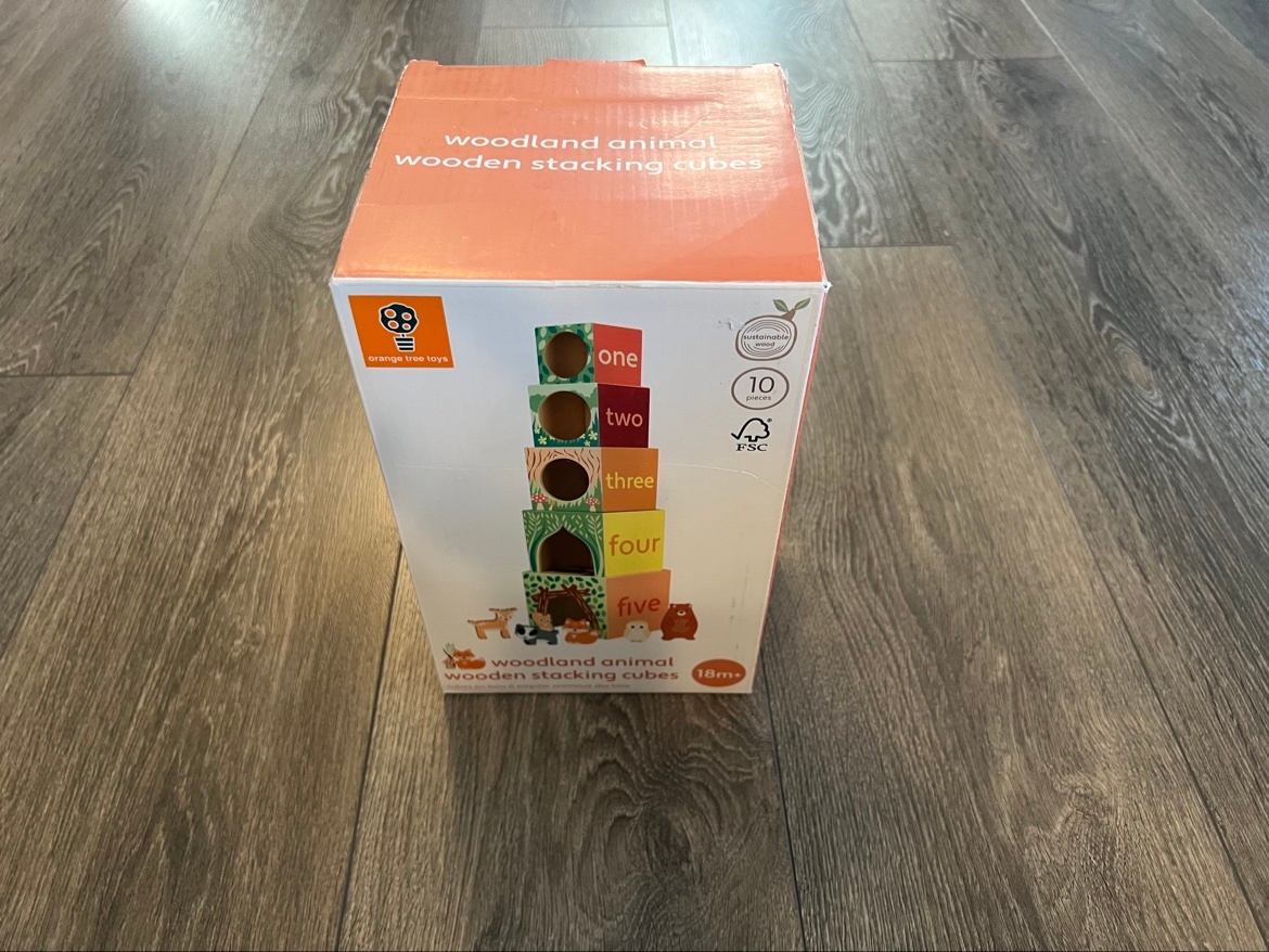 Wooden Animal Stacking Cubes (10 pcs)