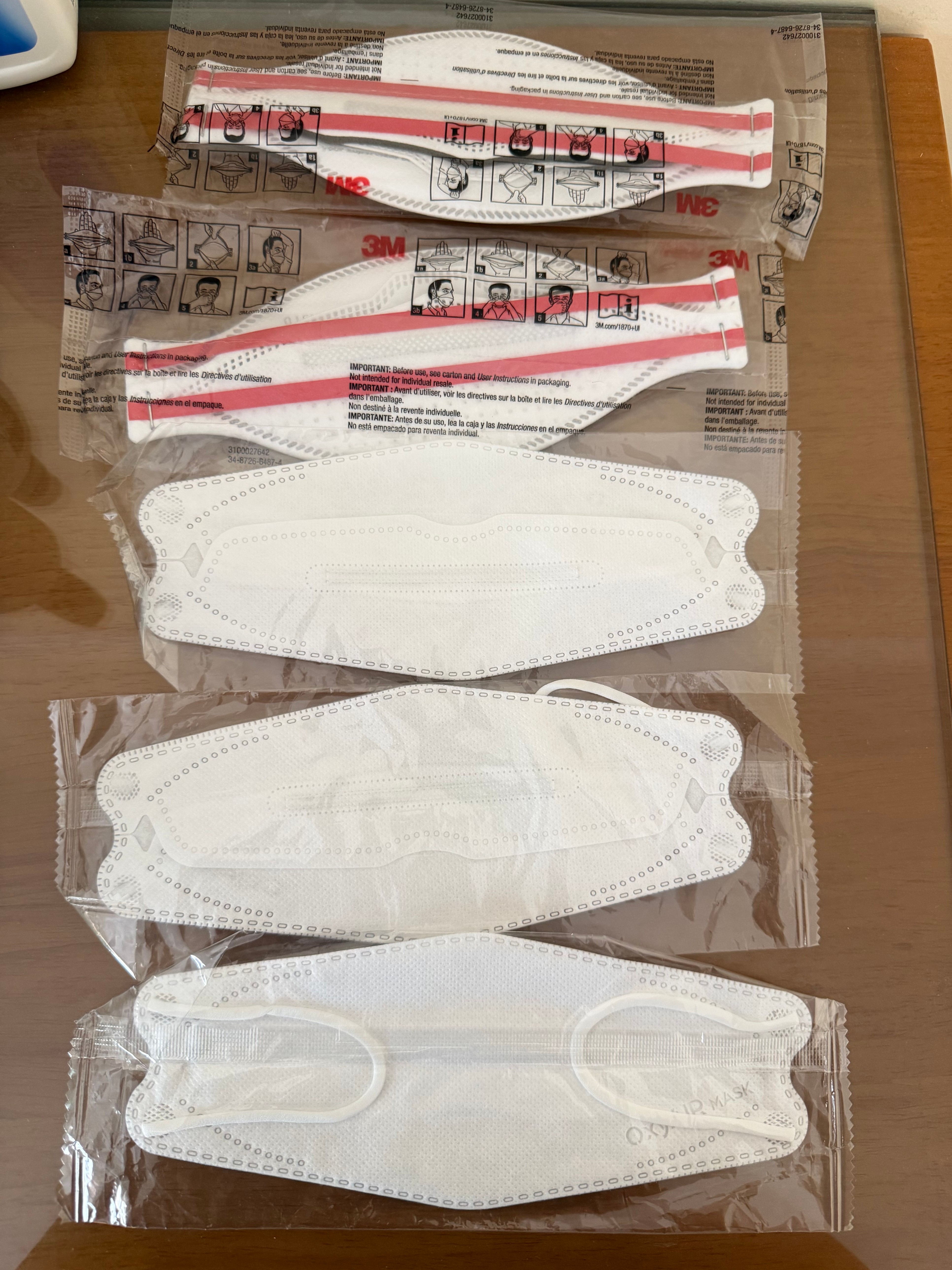 5 Individually Wrapped Face Masks – 3M N95 & Disposable Masks - photo 2