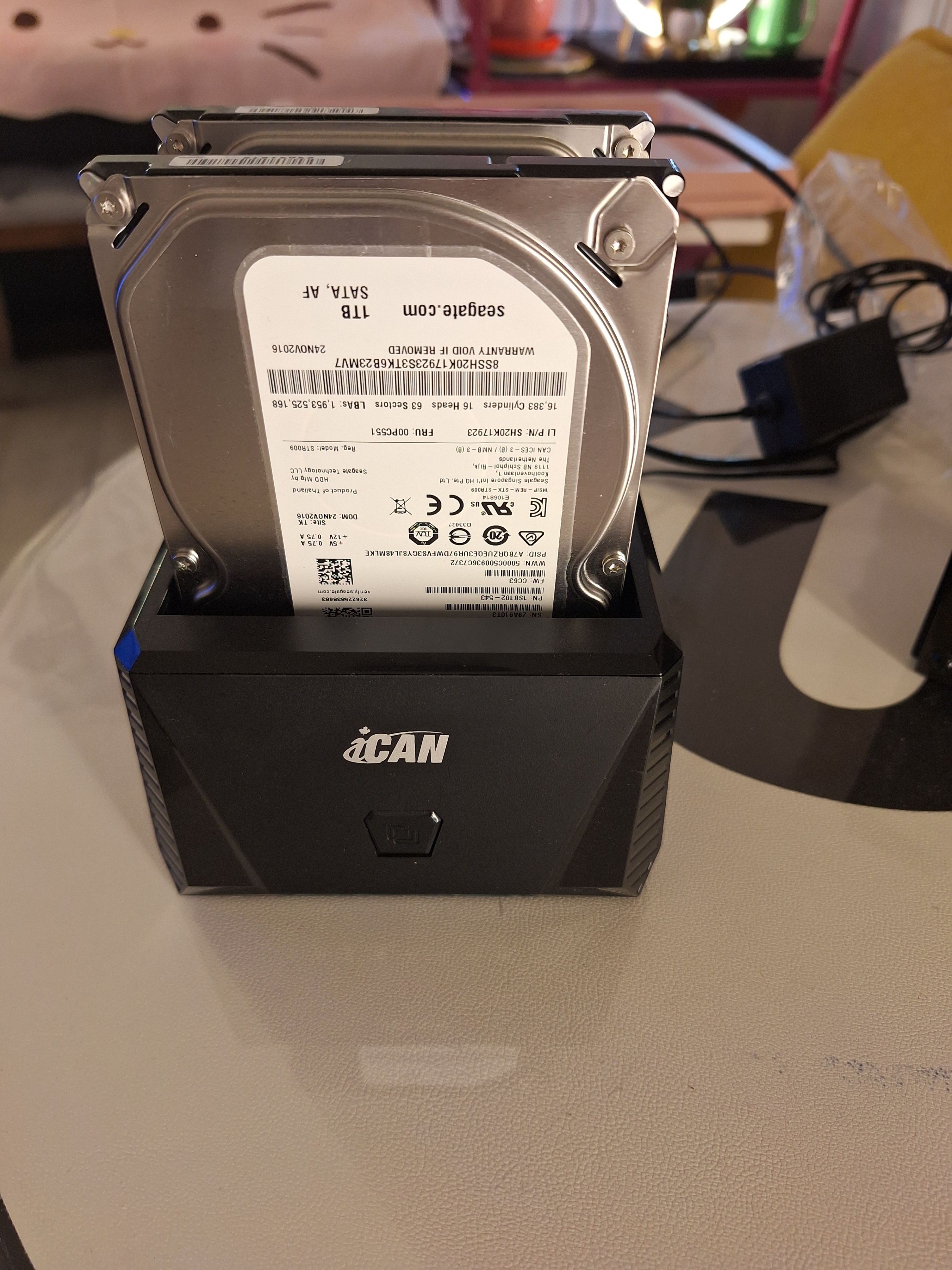 2 Seagate HDD (1TB+250GB) with Hard Drive Dock