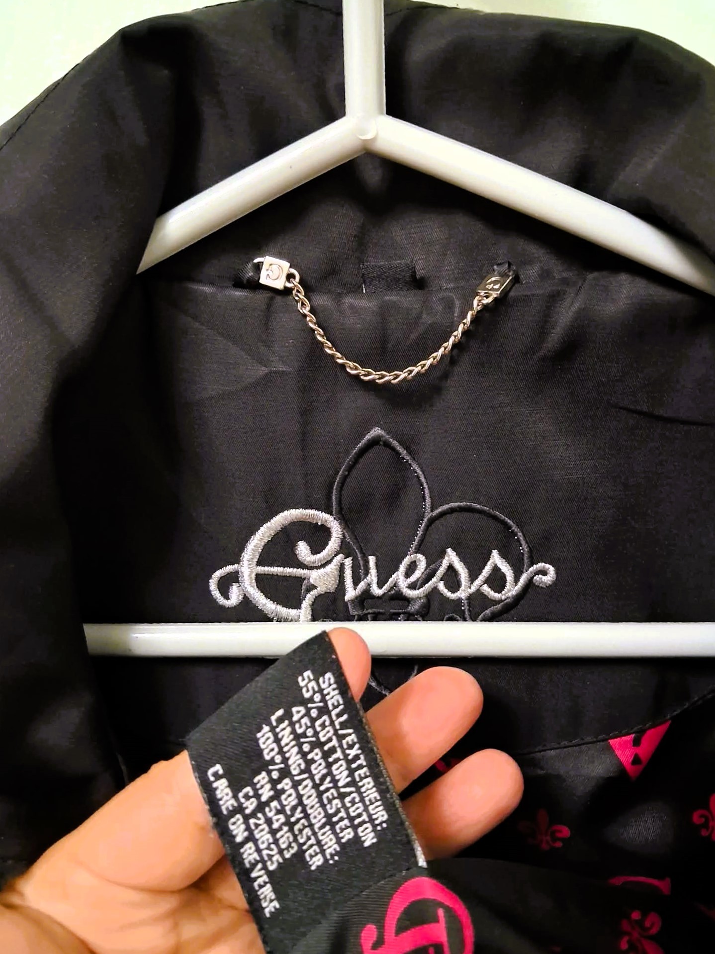 GUESS Trench Coat Jacket Monogram Logo Engraved Hardware - photo 5