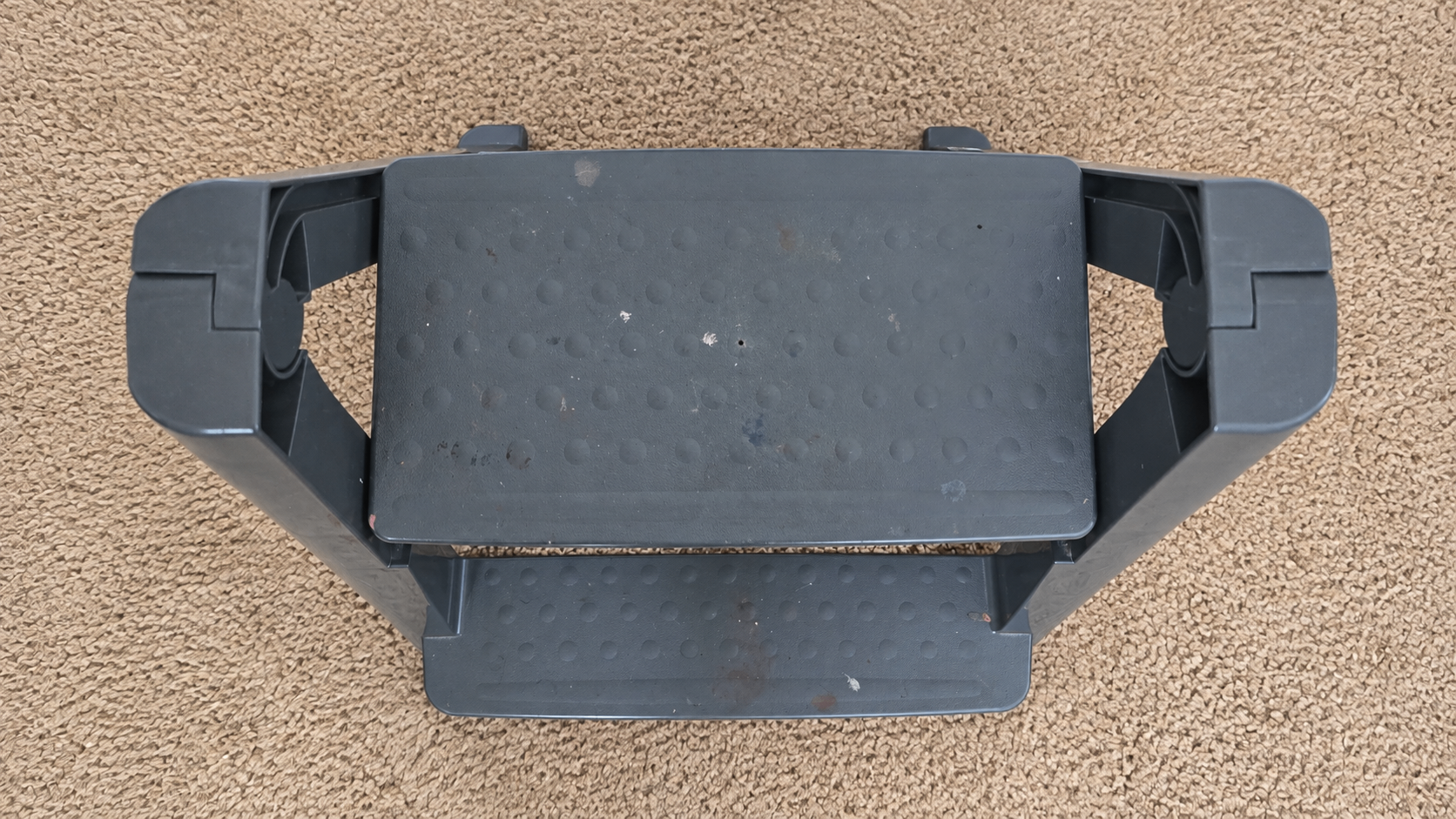 2-Step Heavy Duty Plastic Folding Step Stool (Dark Grey) - photo 3