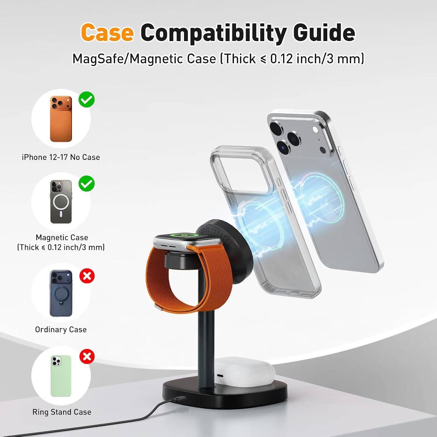 15W Magnetic Fast 3 in 1 Charging Station - photo 4
