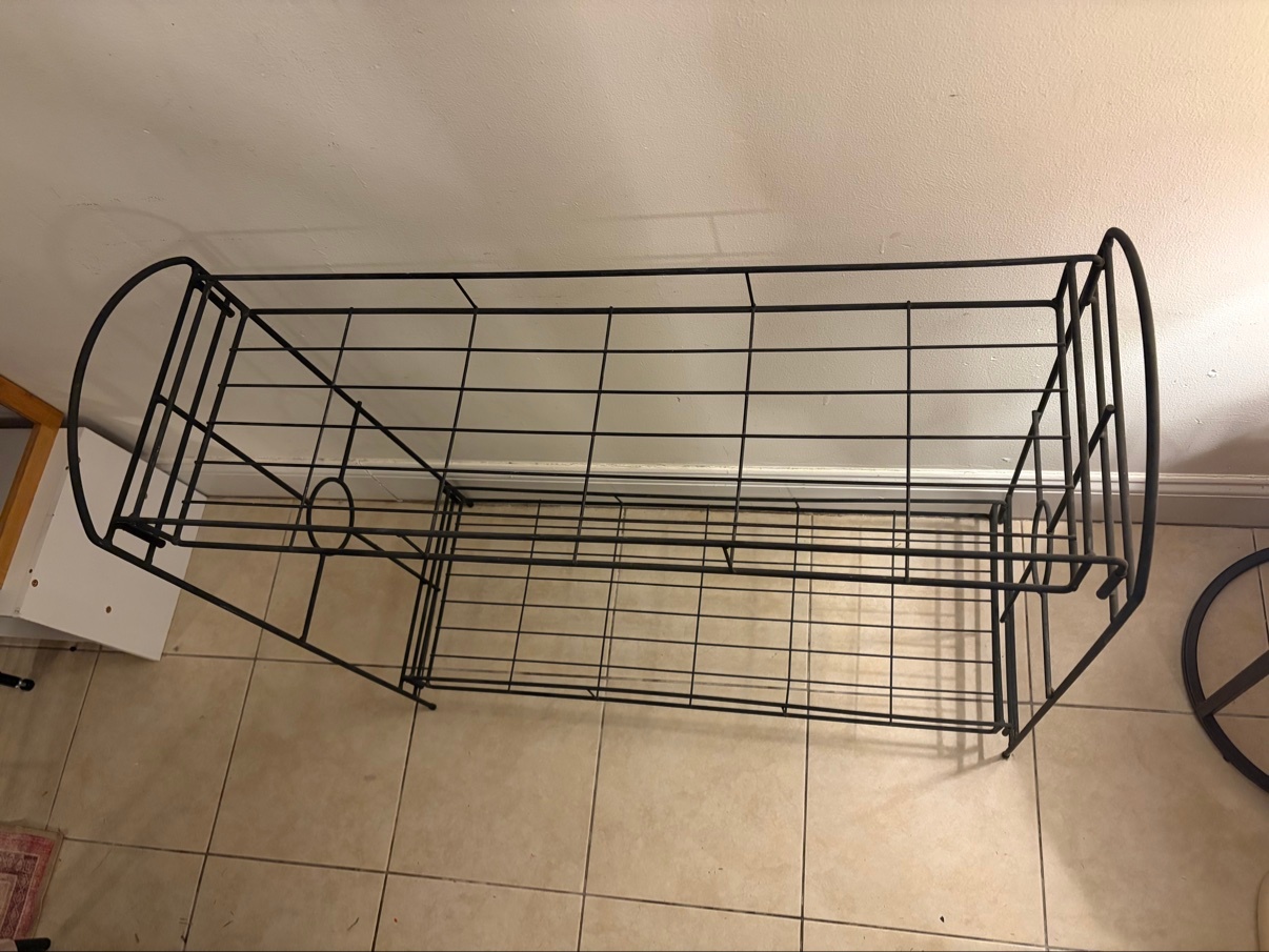 Shelf Rack Wrought Iron Metal 2-Tier - photo 4