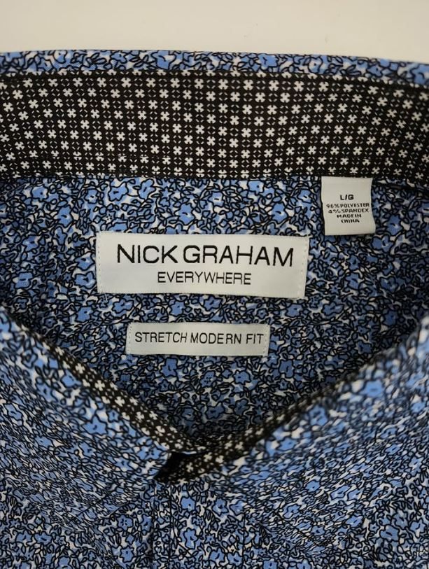 Shirt Nick Graham Long Sleeve Large Size Brand New - photo 2