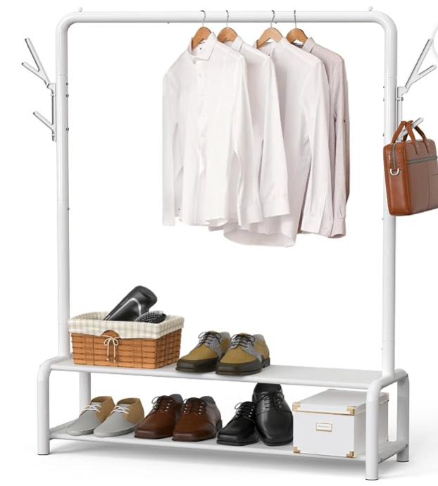 Clothing Rack with Shoe Storage, Like New