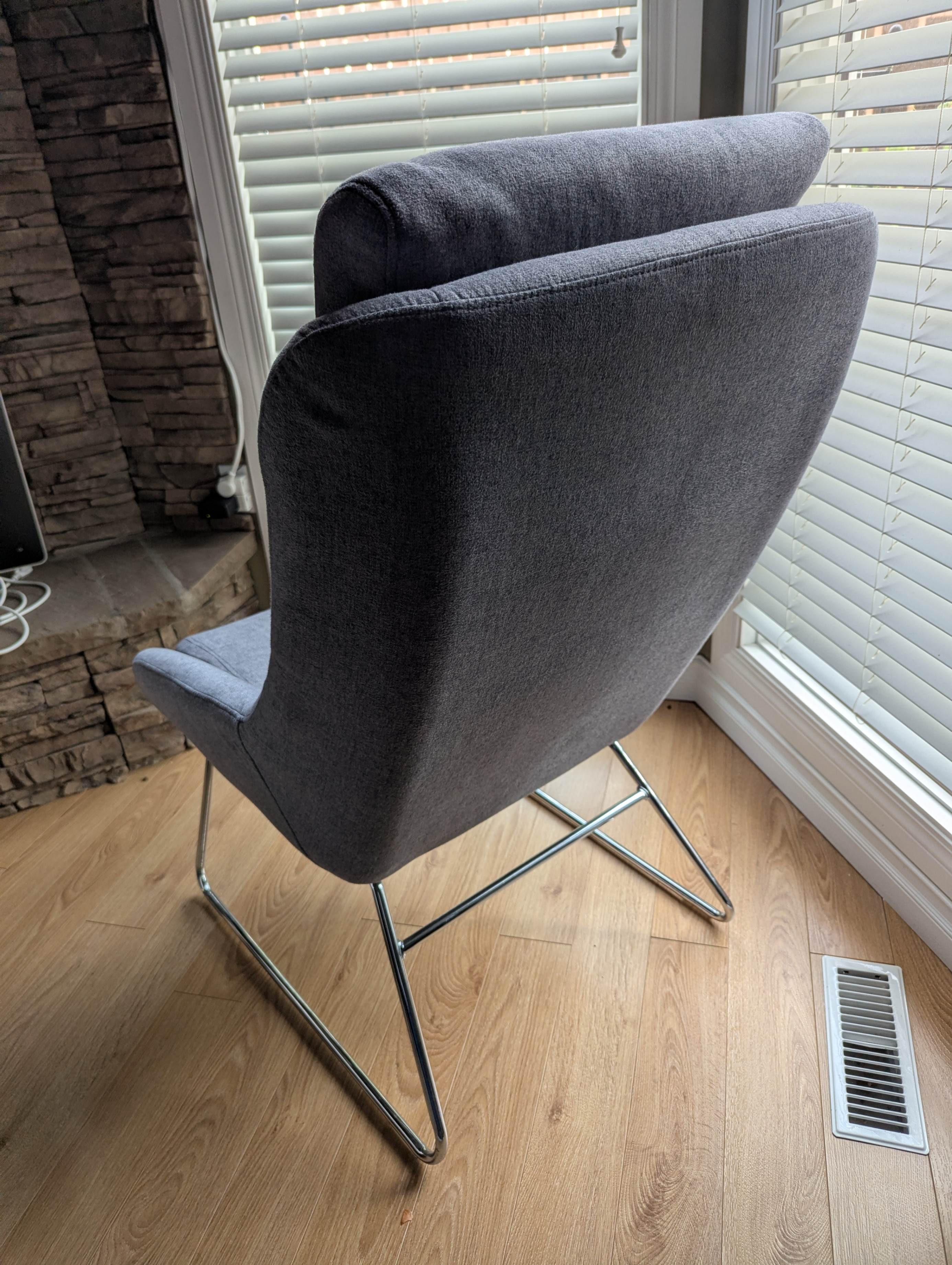 Gray Lounge chair metal legs - photo 2