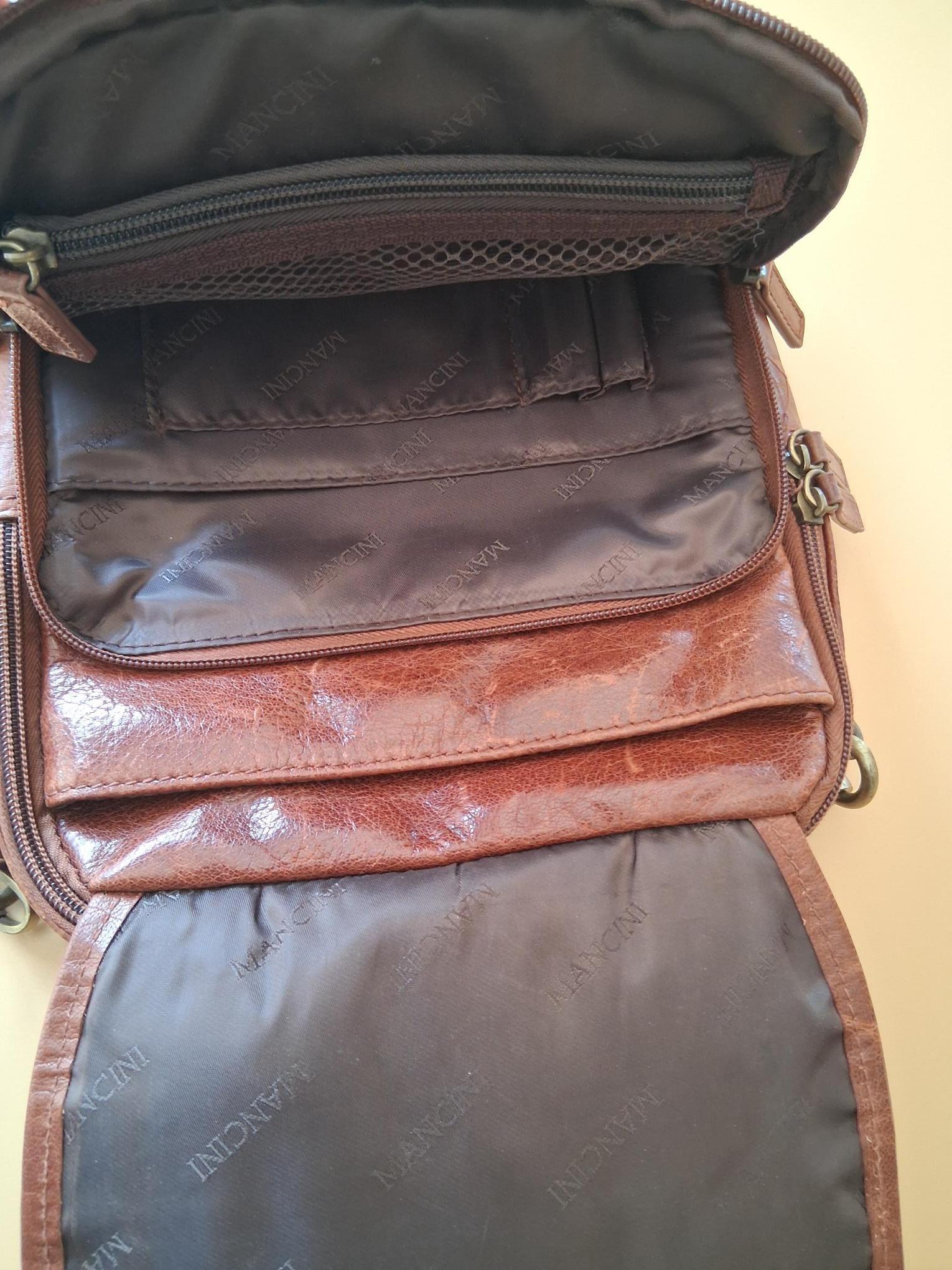 Mancini Brown Leather Crossbody Bag - photo 4