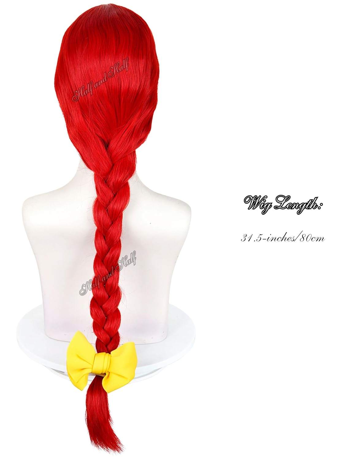 NEW~ Red Braided Cowgirl Costume Wig + Bow Hair Tie - photo 2
