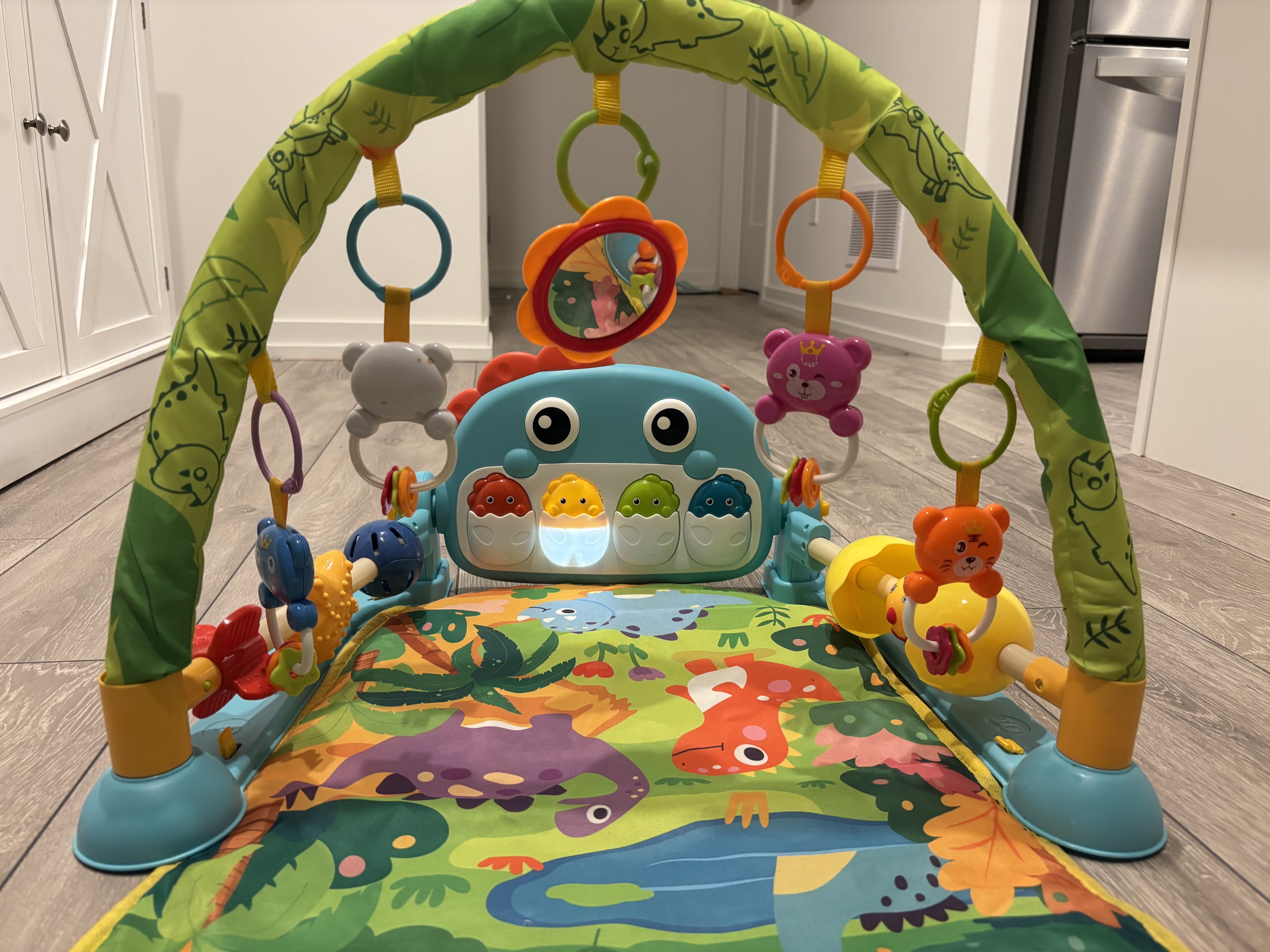 Dinosaur Baby Playmat Deluxe Kick & Play Piano Gym Learning Toy
