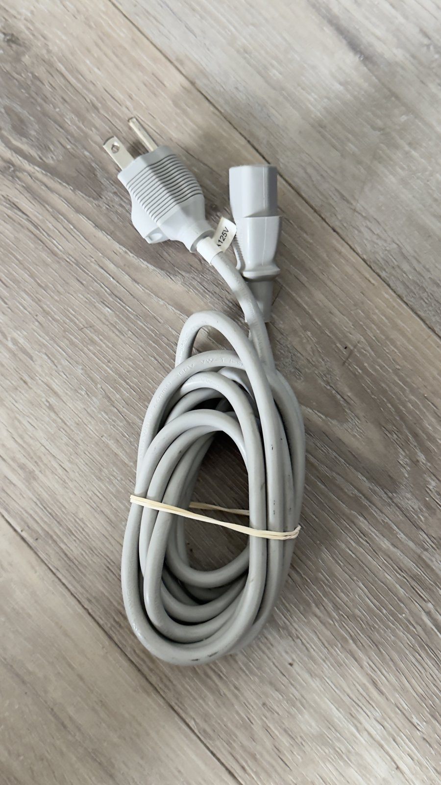 Grey Power Cord – 3-Prong to IEC C13