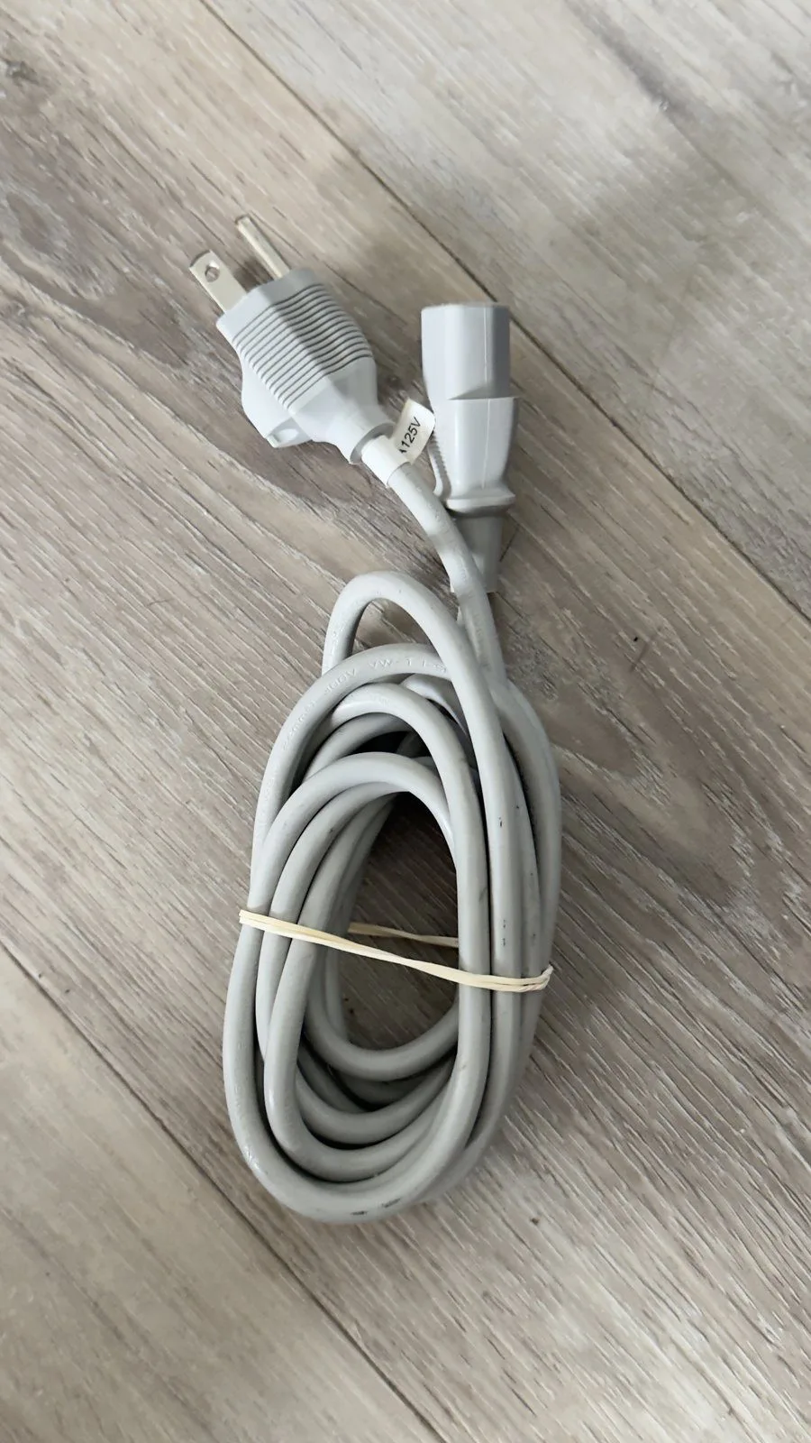 Grey Power Cord – 3-Prong to IEC C13