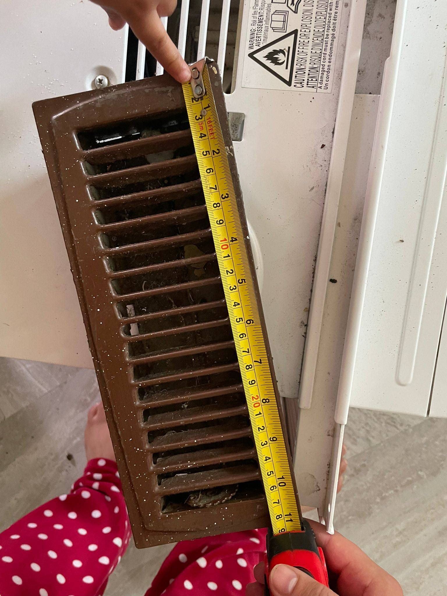 Brown Metal Floor Air Register