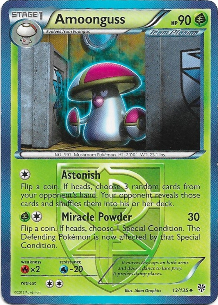 Pokemon Amoonguss 13/135 Plasma Storm NM