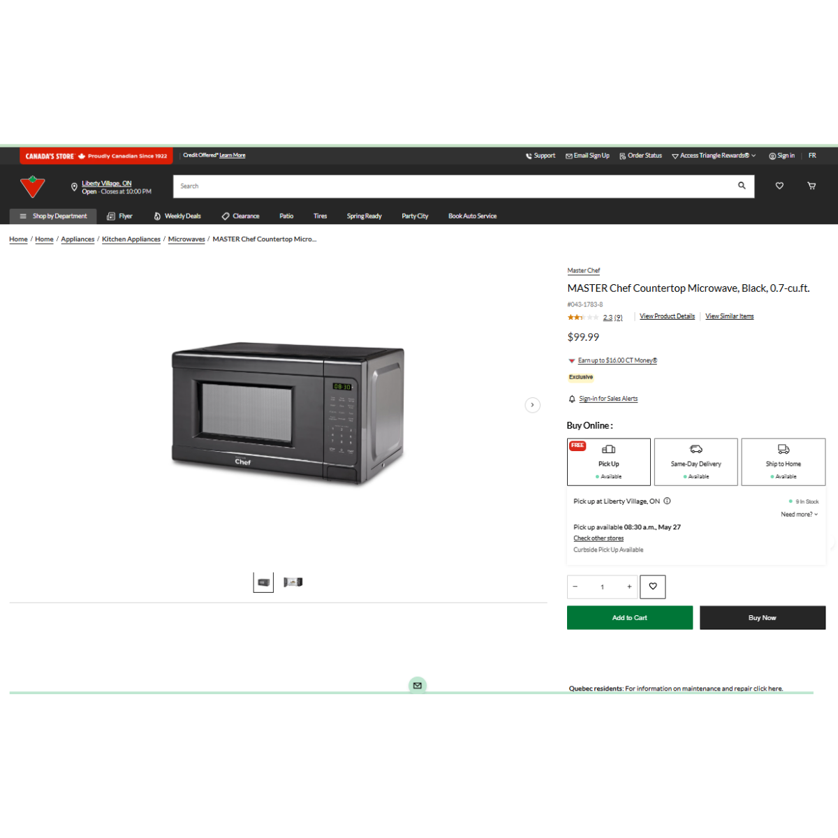 Store Price $113-Perfect Condition MASTER Chef Microwave - photo 2