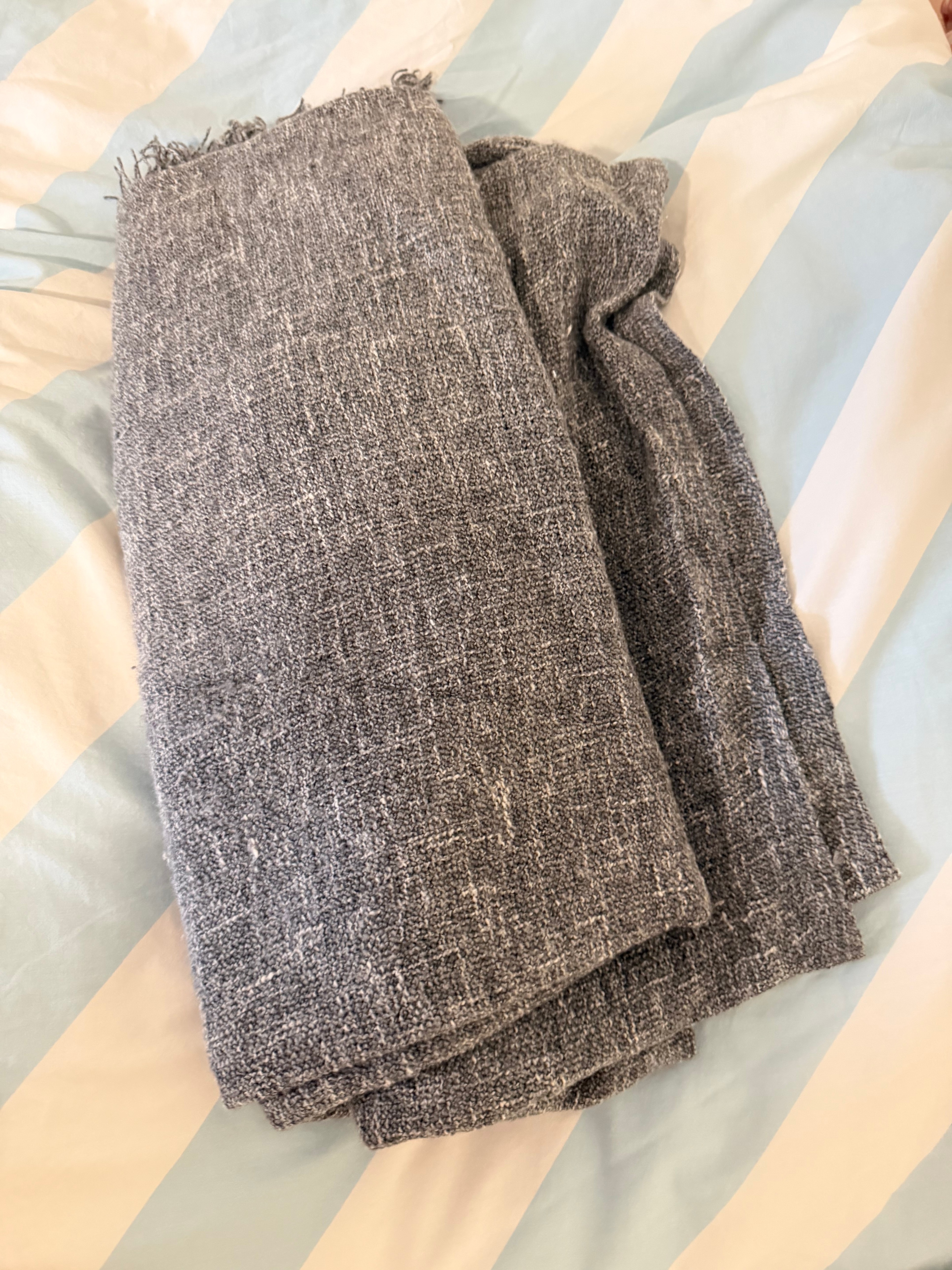 IKEA INGRUN Grey Throw Blanket – 130 × 170 cm - photo 3