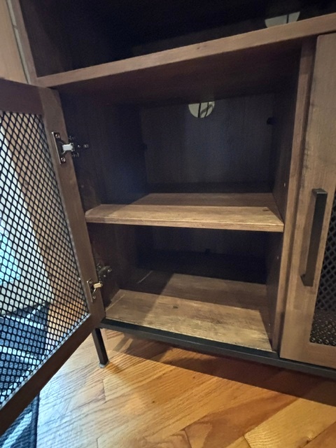 Industrial Rustic Corner TV Stand / Media Console - photo 4