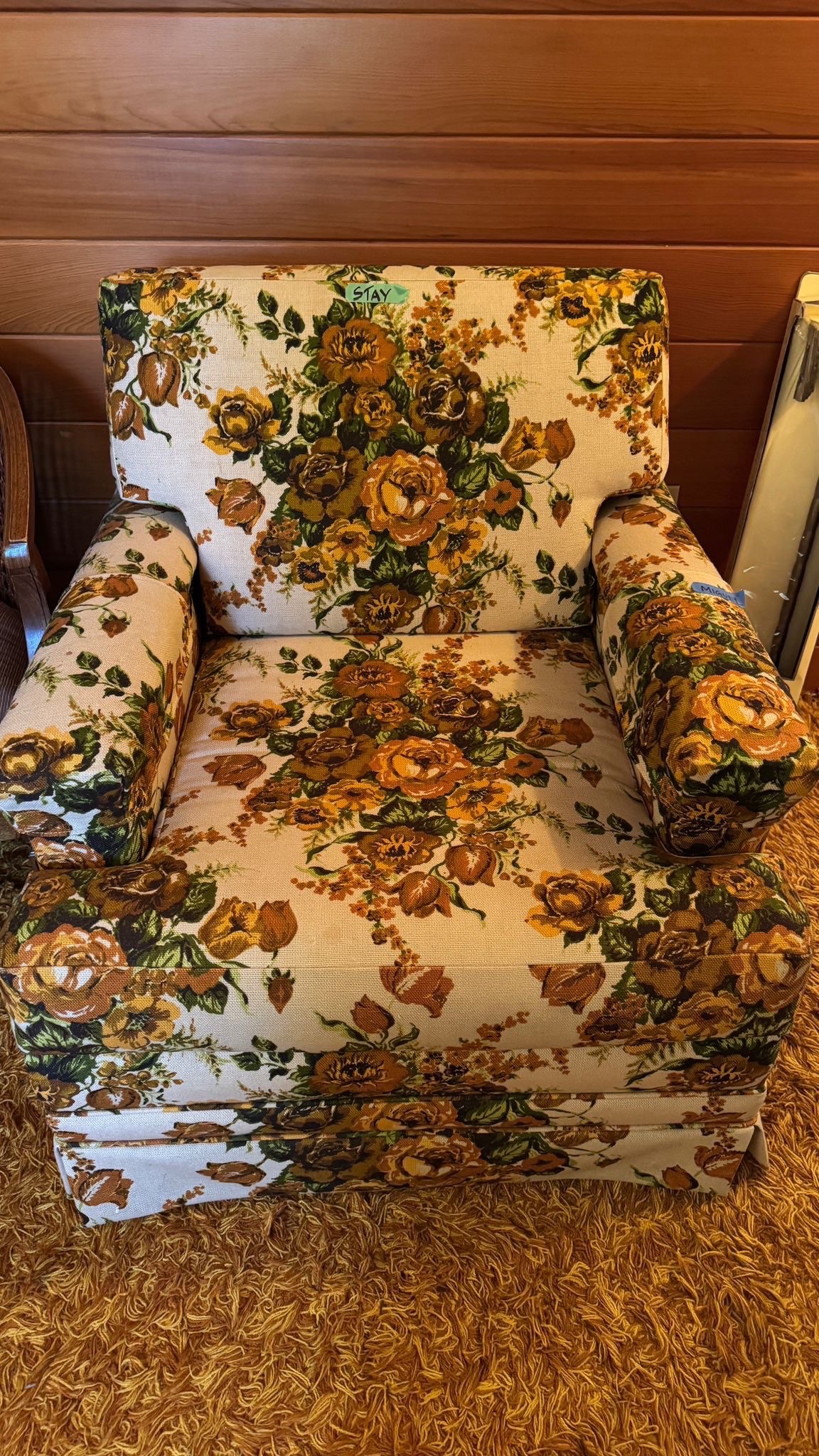 Vintage Floral Armchair – C$150