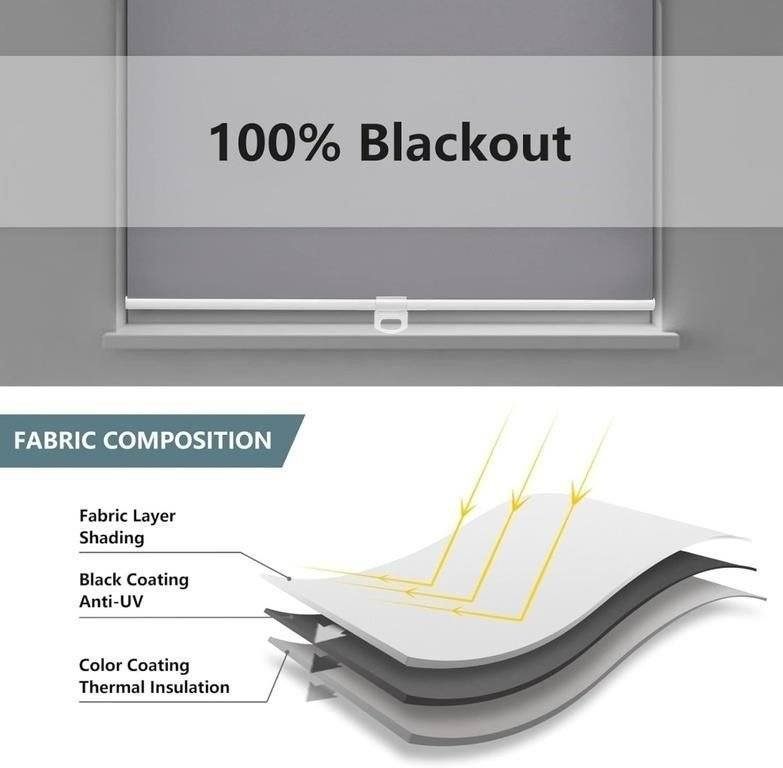 New AOSKY Cordless Blackout Window Blind W47"xH72" Spring system - photo 3
