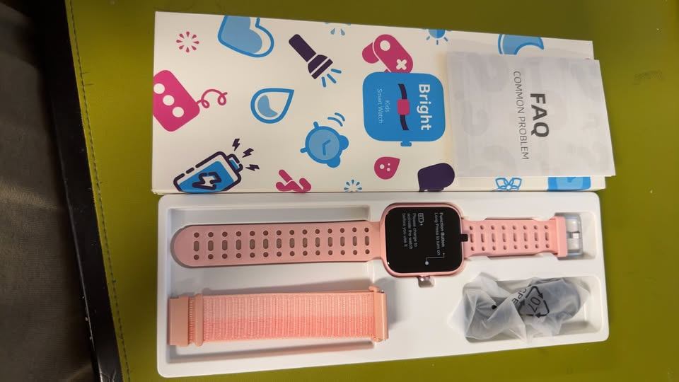 Bright Kids Smartwatch – Pink, 2 Bands & Box
