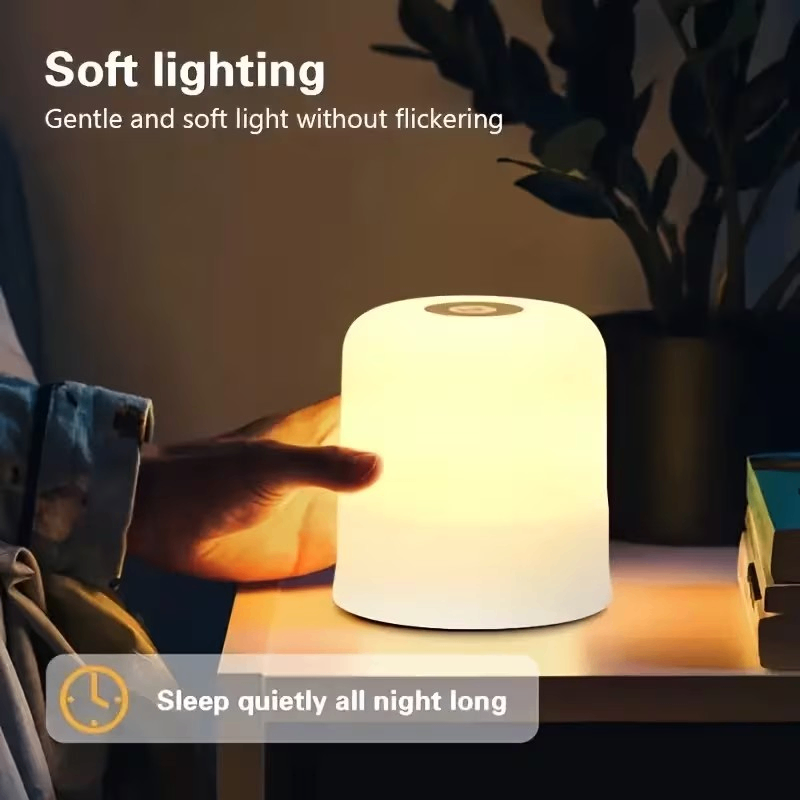 LED Touch Bedside Lamp, Portable Touch Night Light - photo 4