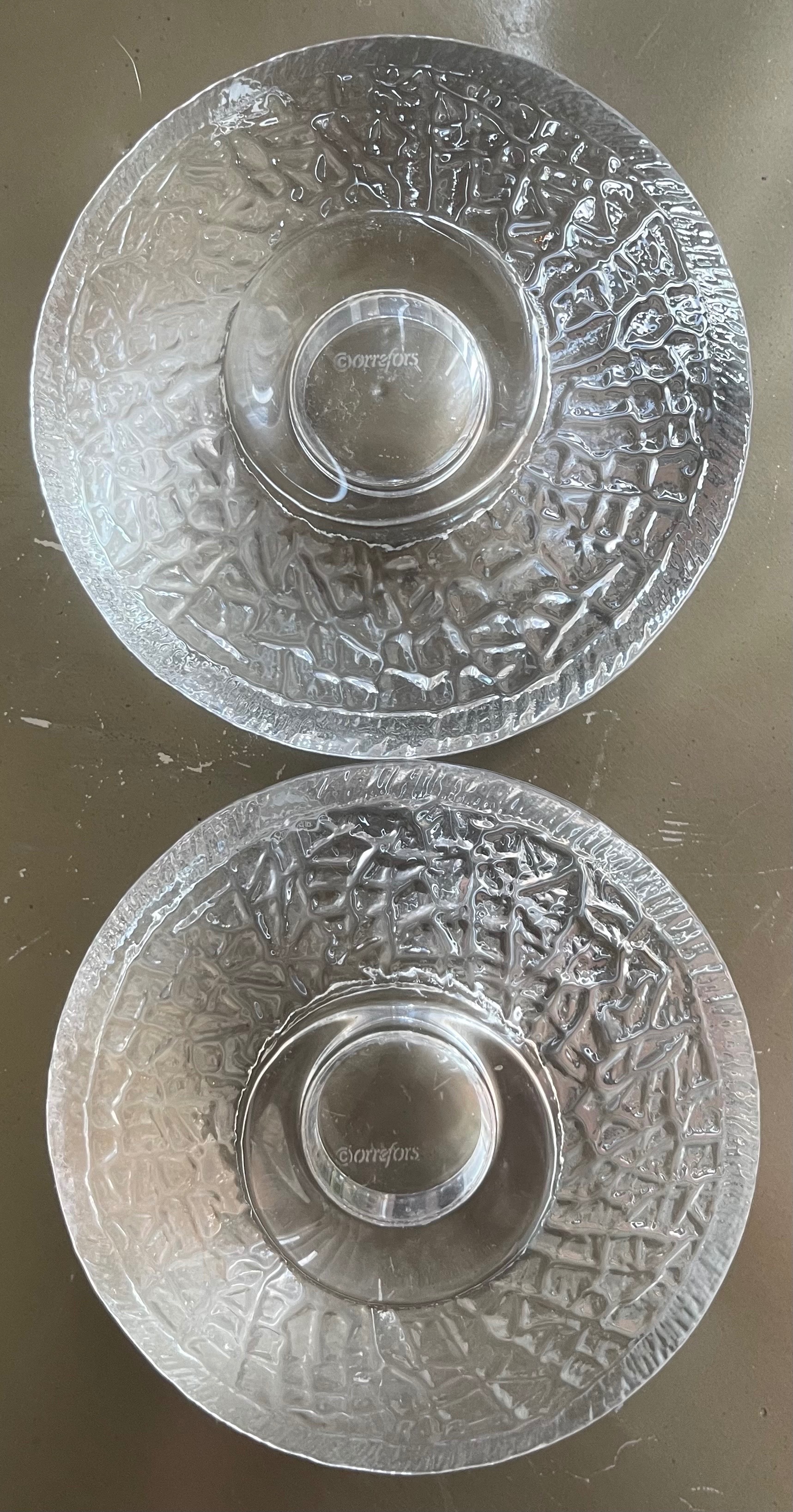 Pair of Orrefors Swedish Crystal Discus Votive Holders - photo 3