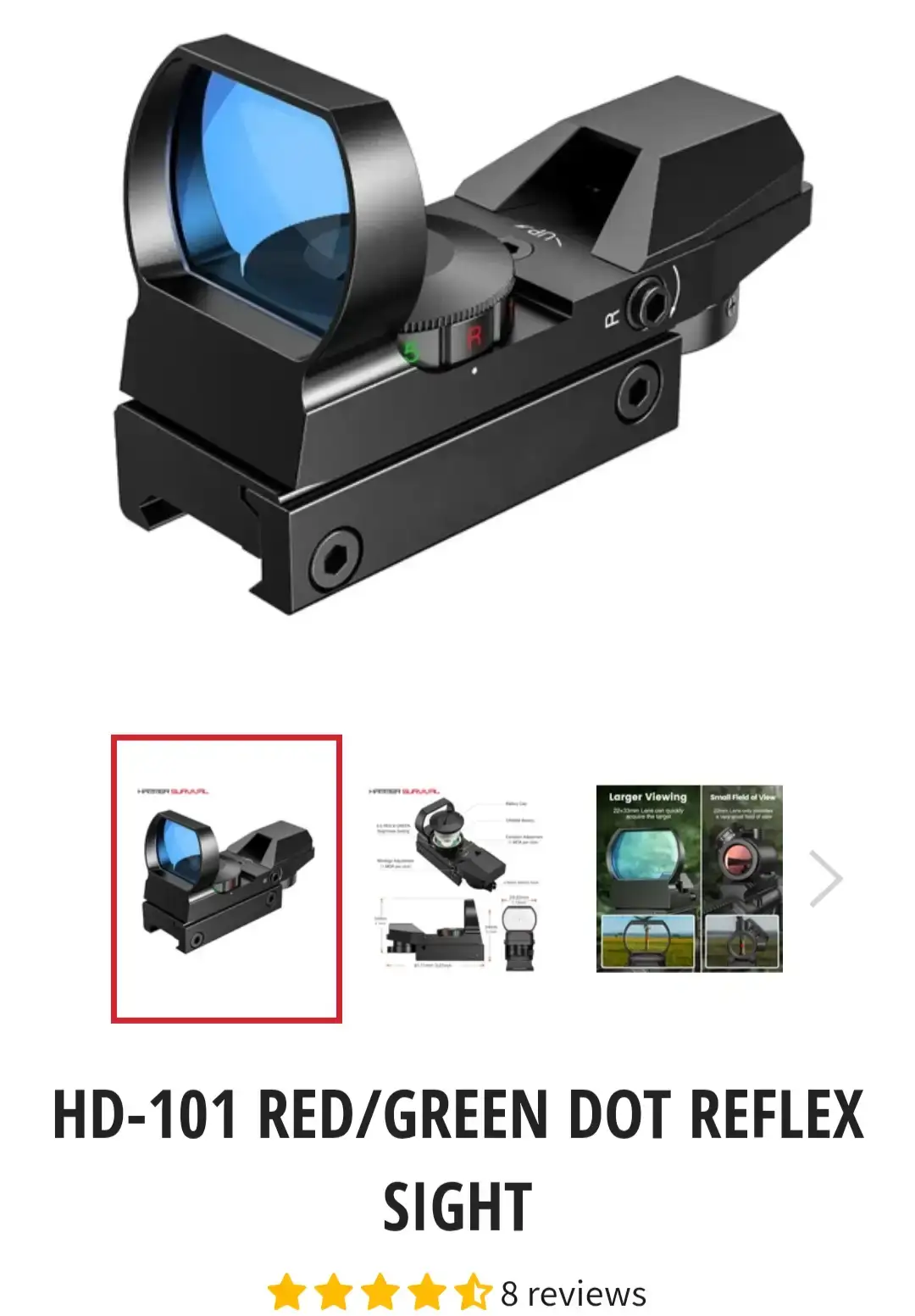 HD-101 Red/Green Dot Reflex Sight