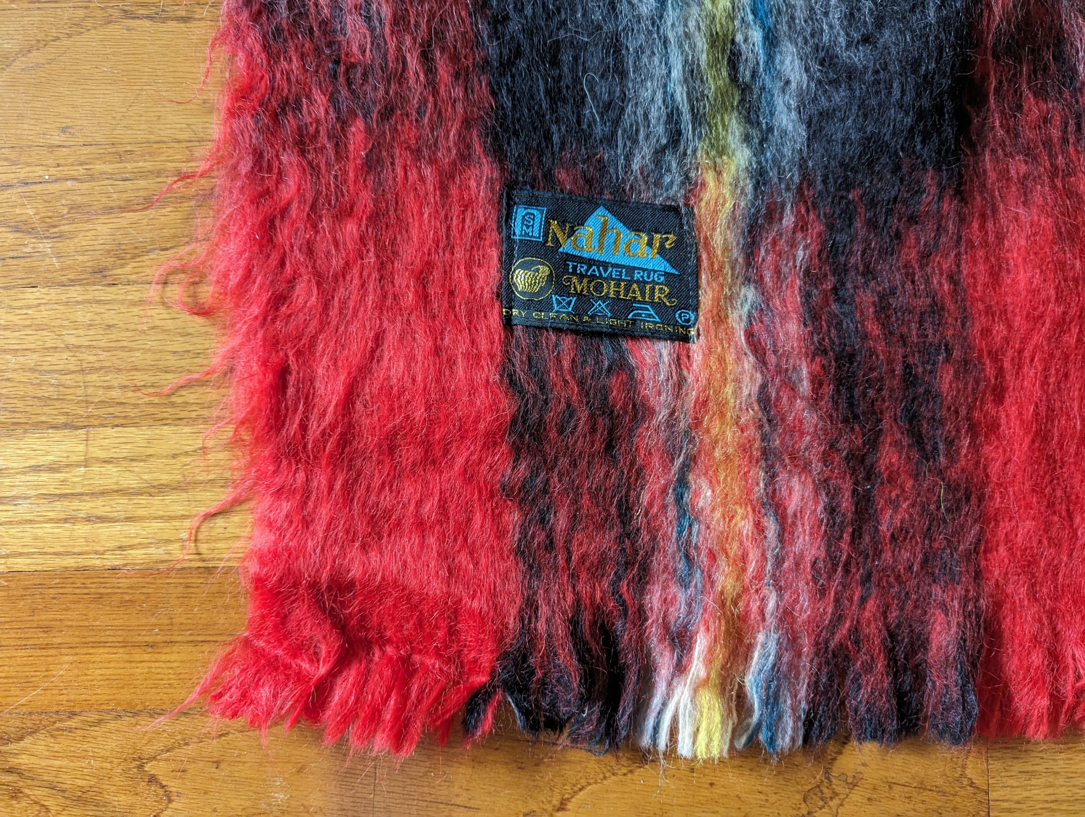 Mohair Travel Rug Throw Blanket Red Plaid by NAHAR - photo 4