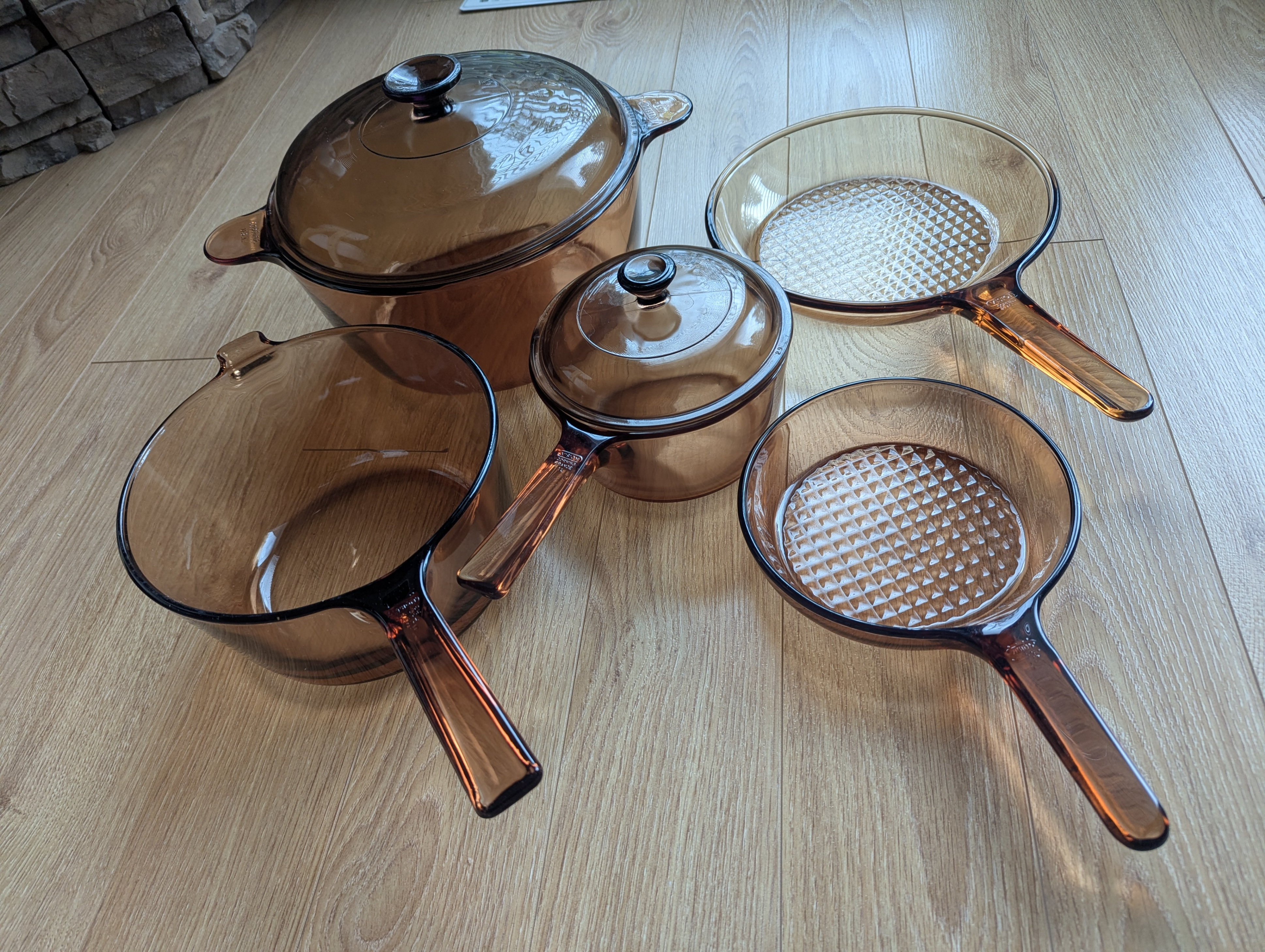 Vintage Visions Amber Glass Cookware Set – Healthy Cooking