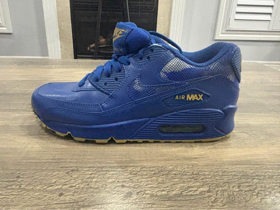 Womens Nike Air Max 90 (Royal Blue/Gold/Python) - US 5.5 - photo 5