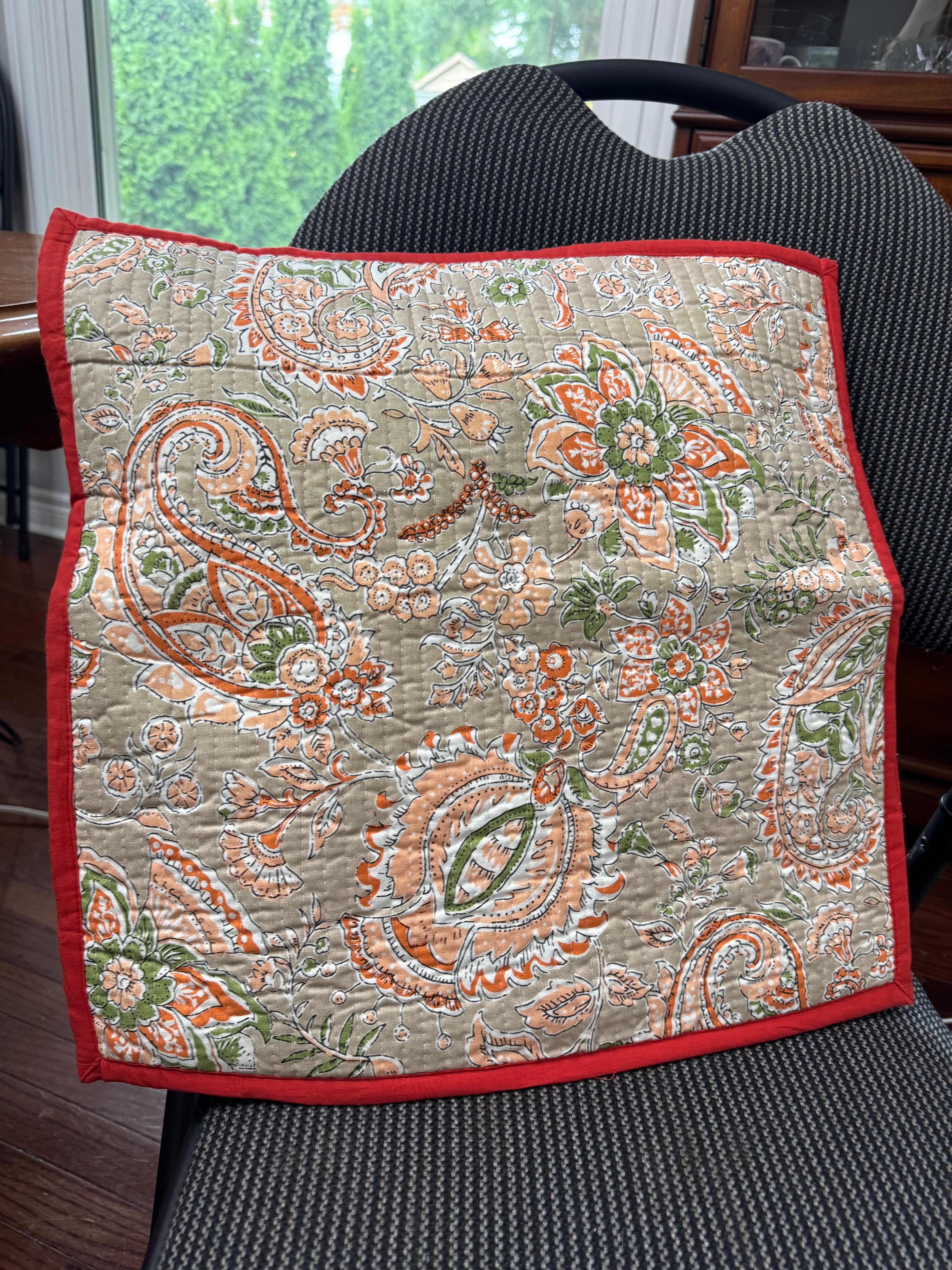 Brand New 2 Quilted Cotton Cushion Covers (16" x 16") Steal Deal
