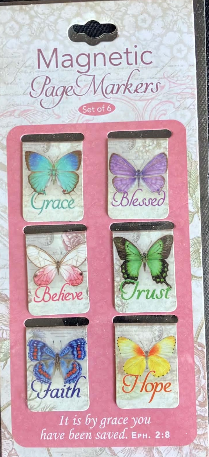 Magnetic Page Marker Butterfly Inspirational Bible Verses