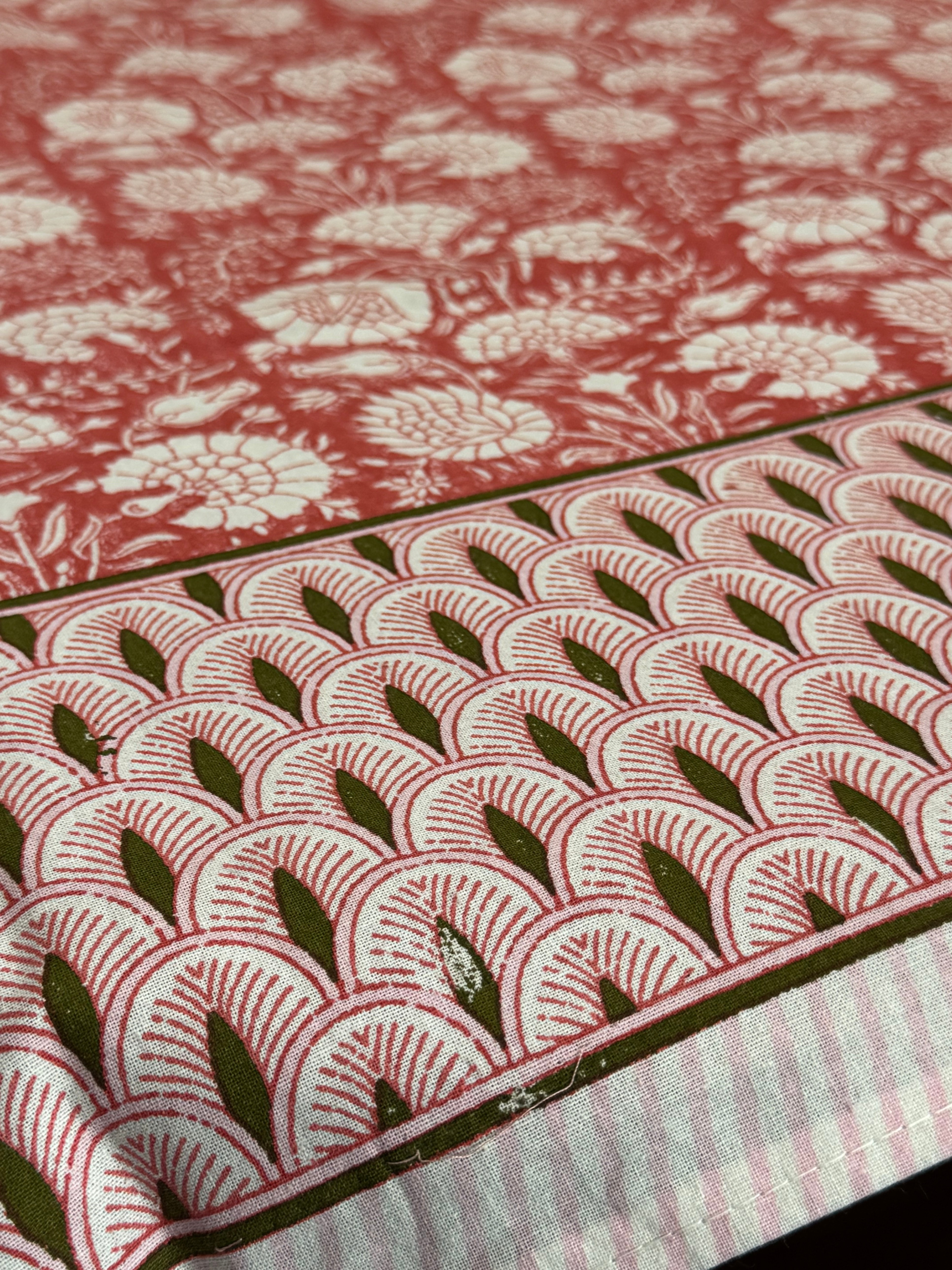 Brand New • Red & White Print Cotton Tablecloth • Steal Deal - photo 3