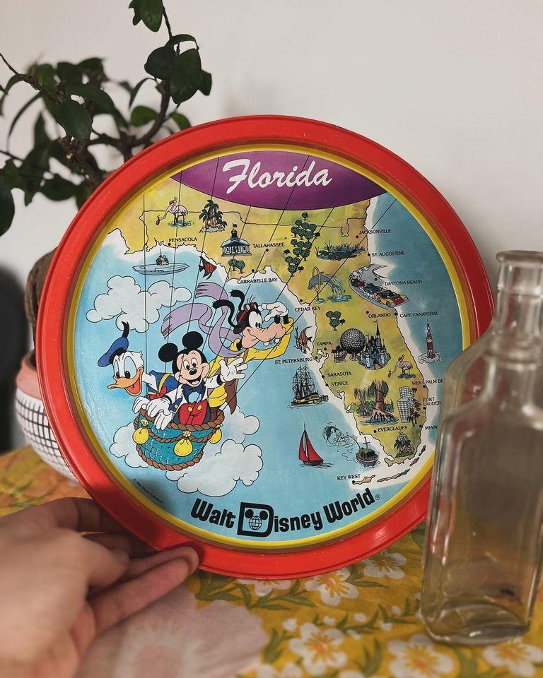 Vintage Walt Disney World Florida serving tray souvenir