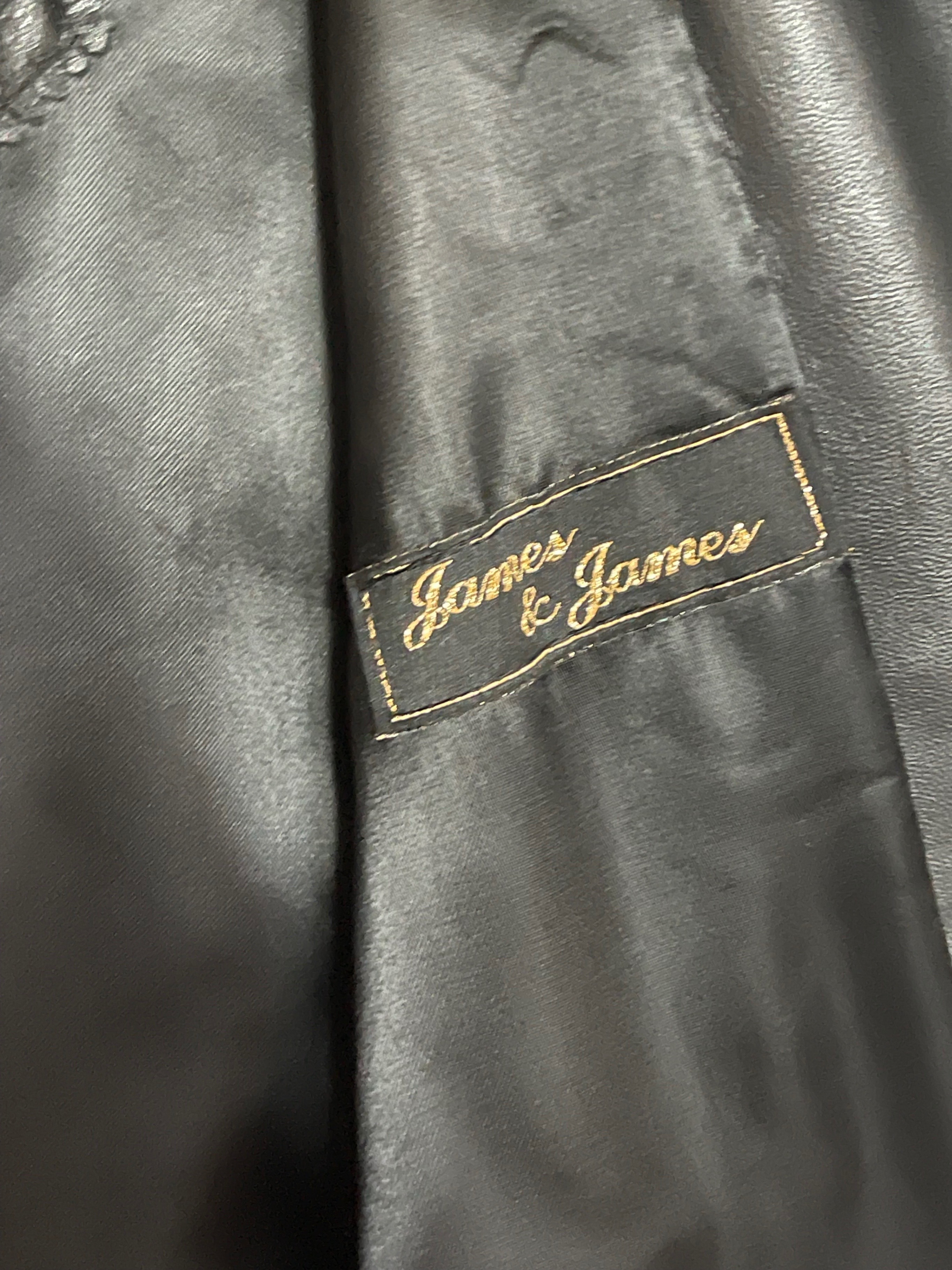 Made in Canada James & James Black Leather Moto Jacket - Size M - photo 4