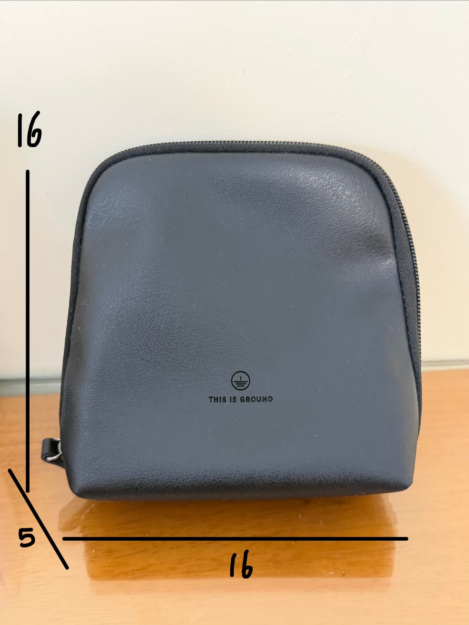 THIS IS GROUND Zippered Organizer Pouch – Black