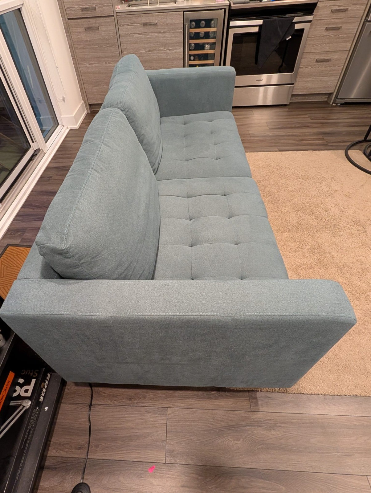 Teal Blue Sofa - photo 3