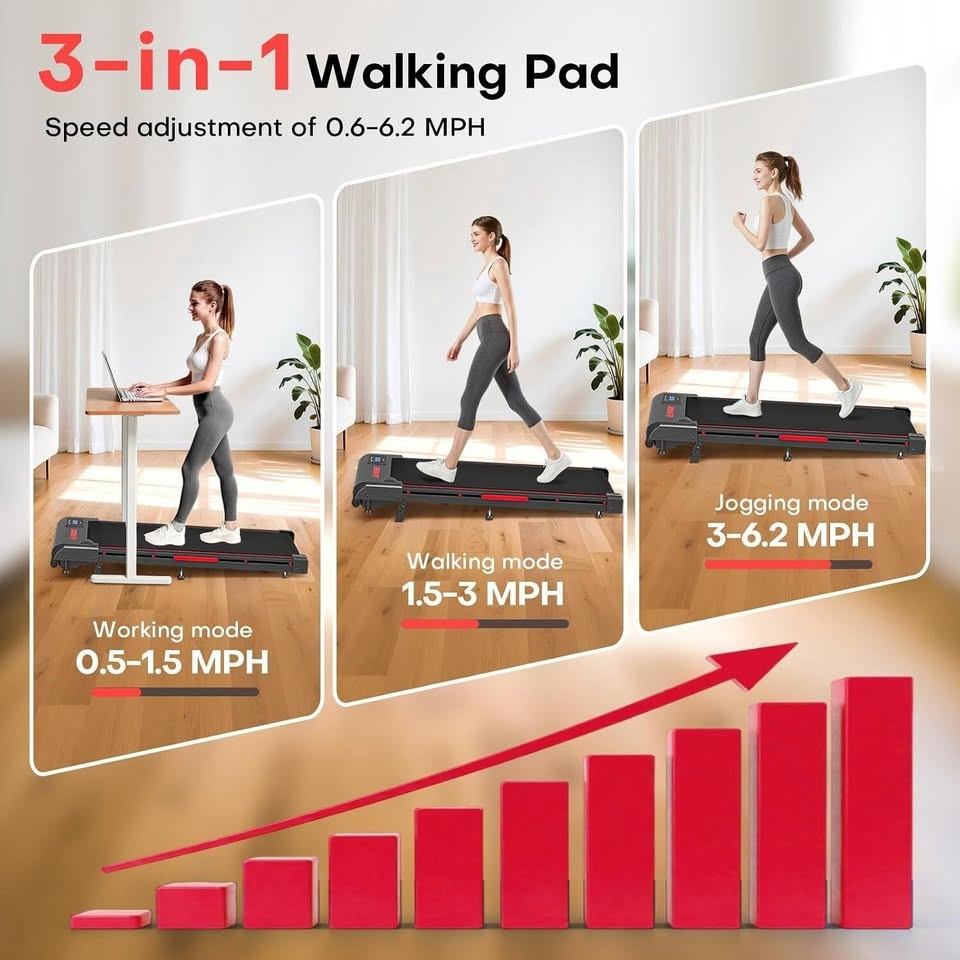 54. FOUSAE 3-in-1 Walking Pad, 6.2 MPH, 330 lb - photo 3