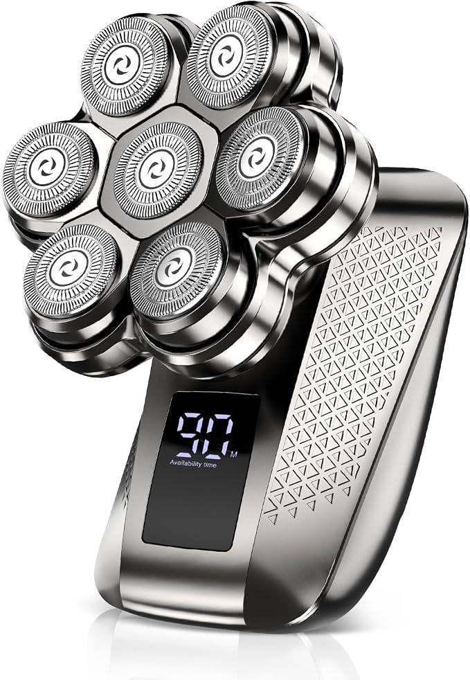 TEPOTZ 7D Electric Head Shaver / 5-in-1 Grooming Kit