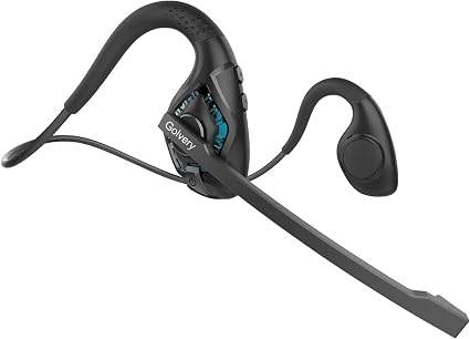 Open-Ear Bluetooth Headset with Noise-Canceling Mic