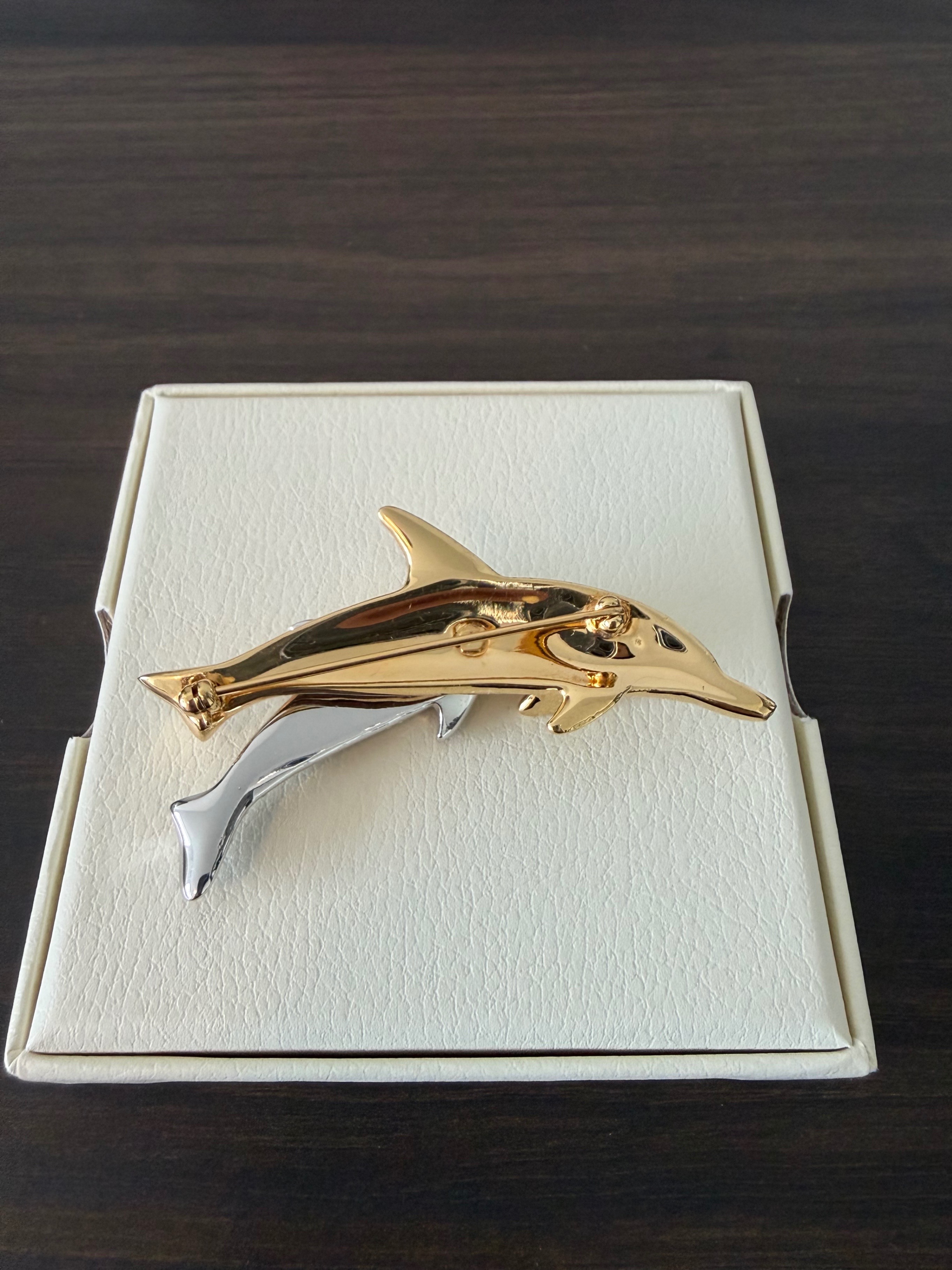 Vintage Swarovski SCS Dolphins Brooch - photo 2