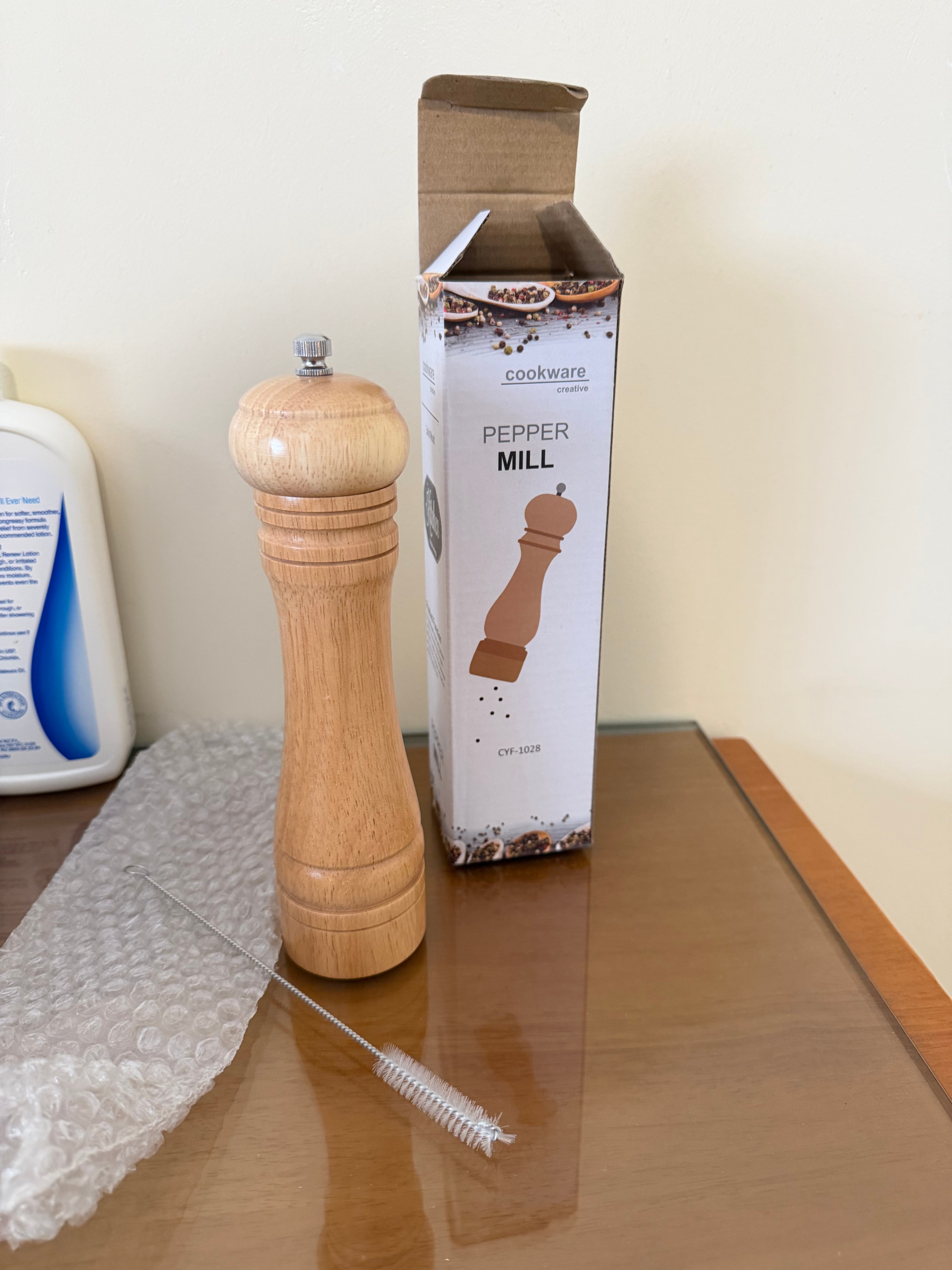 Ulalaza Wooden Salt & Pepper Mill – Adjustable Ceramic Grinder