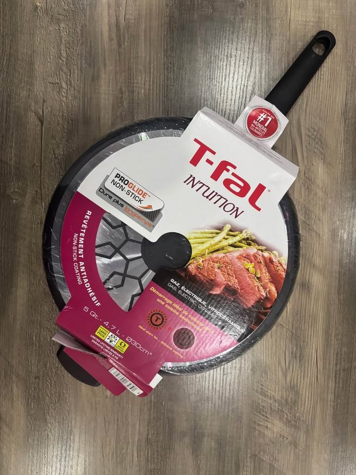 BNIB T-FAL Intuition Saute Pan w/Lid Jumbo Cooker - 5 QT/4.7 L - photo 2