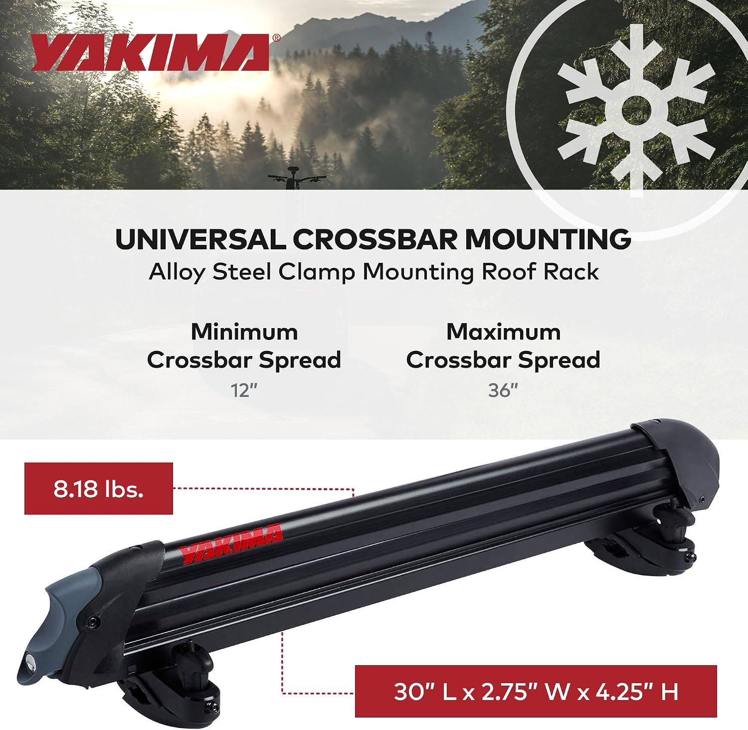 Yakima PowderHound 6 Ski & Snowboard Roof Rack - photo 3