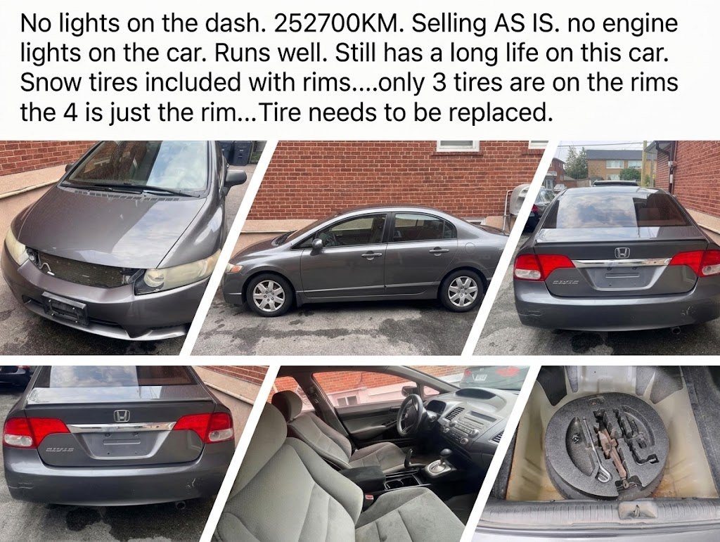 2010 Honda Civic 1.8L 4Cyl Automatic Grey on Grey 4Dr. - photo 2