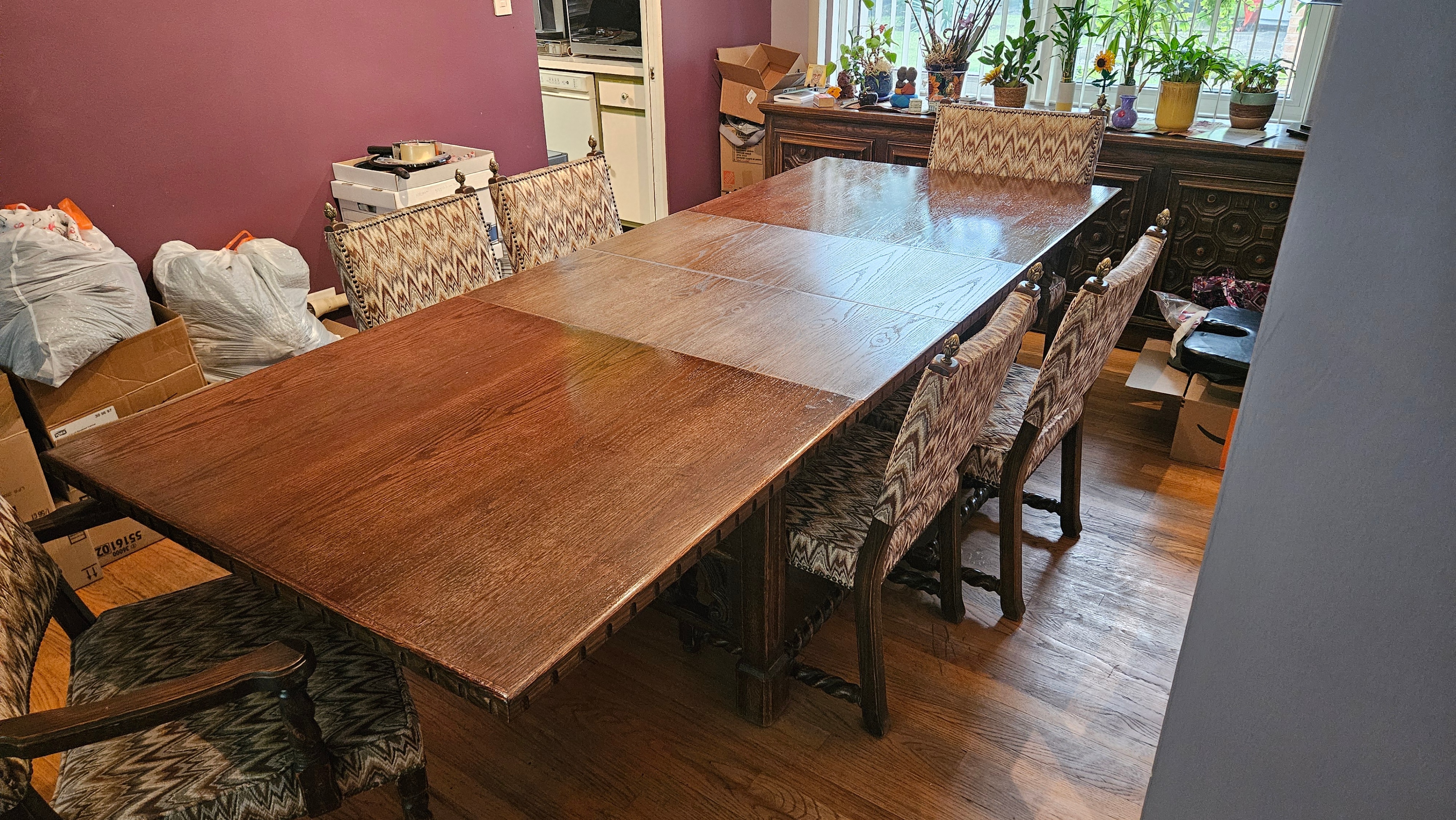 Vintage Solid Oak Jameson Dining Table and 6 Chairs - photo 2