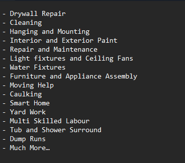 Handyman and Cleaning Service