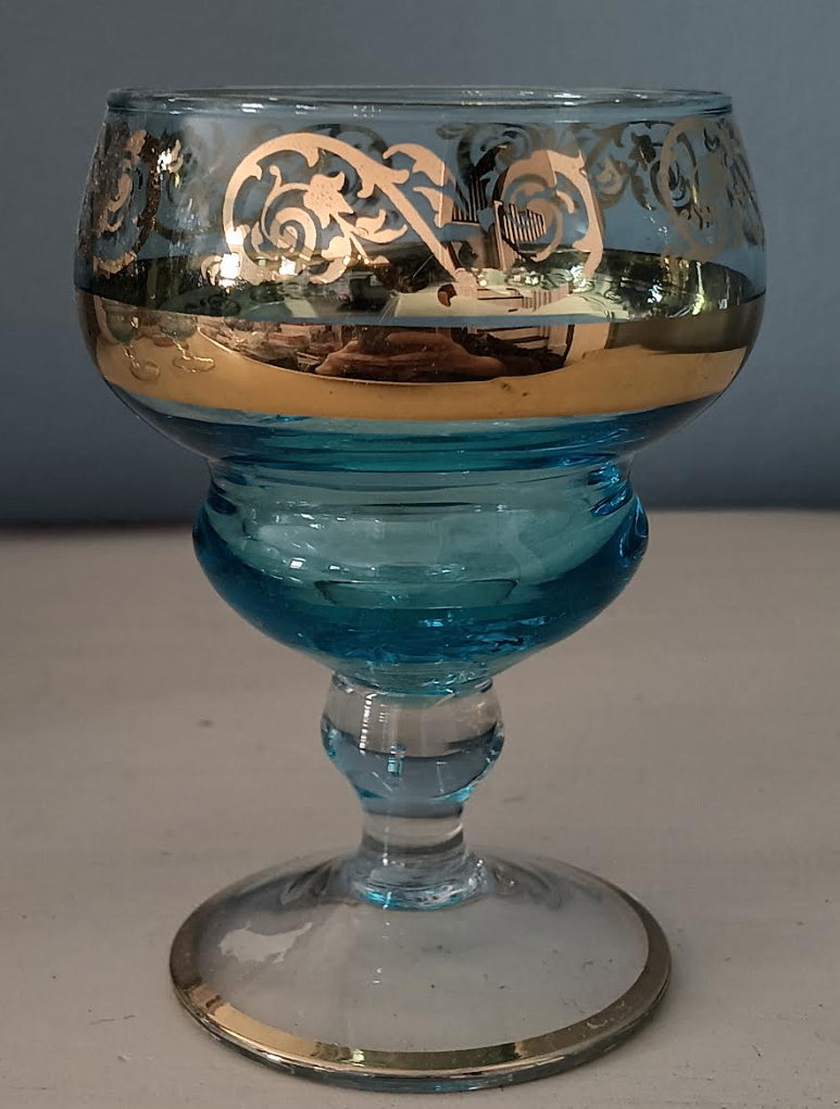 Trio of vintage stemmed liqueur cordial shot glasses - photo 4